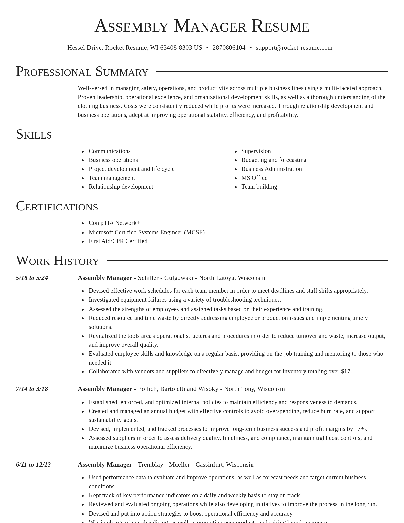 Director resume template