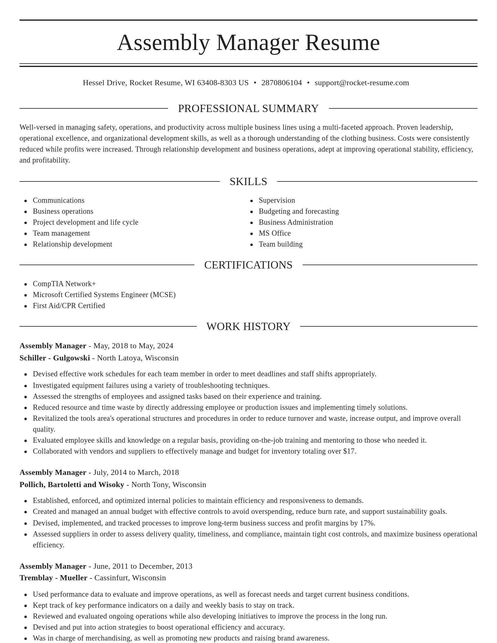 Elegant resume template