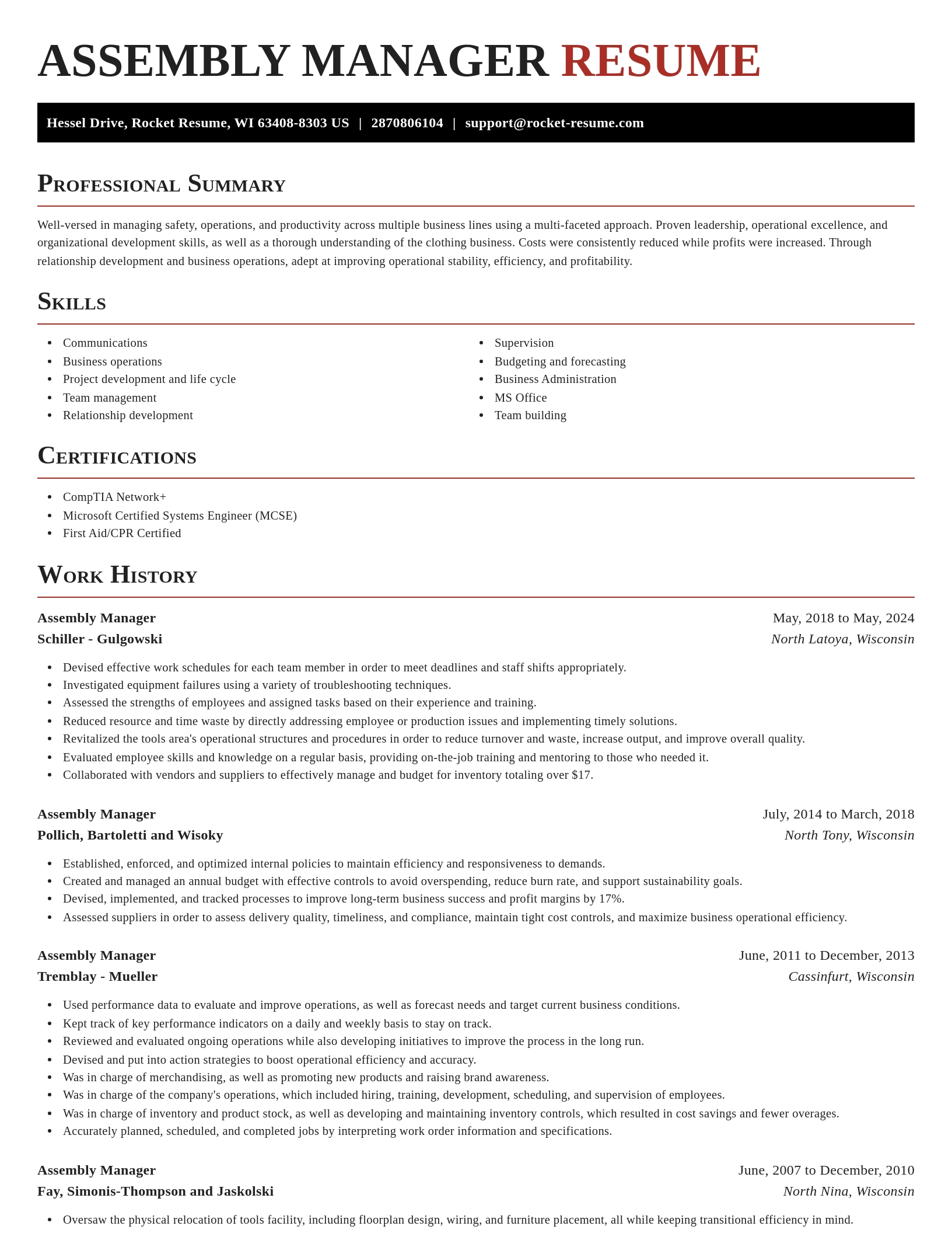 Exquisite resume template