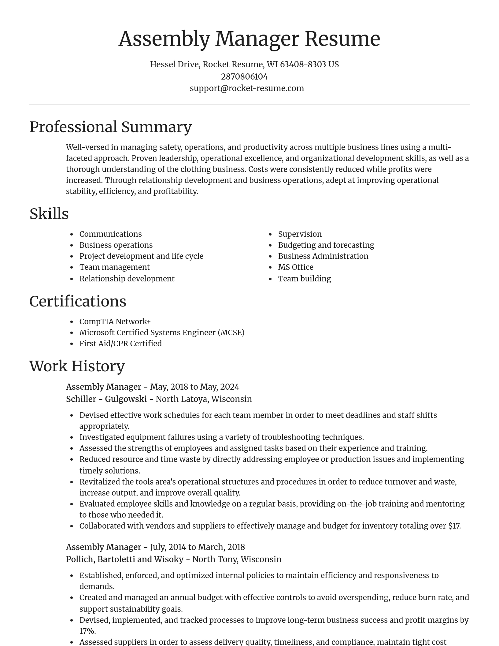 Focal Point resume template