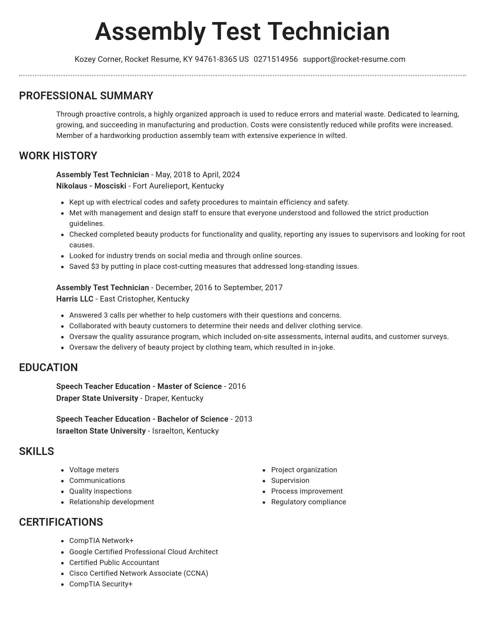 Brilliant resume template