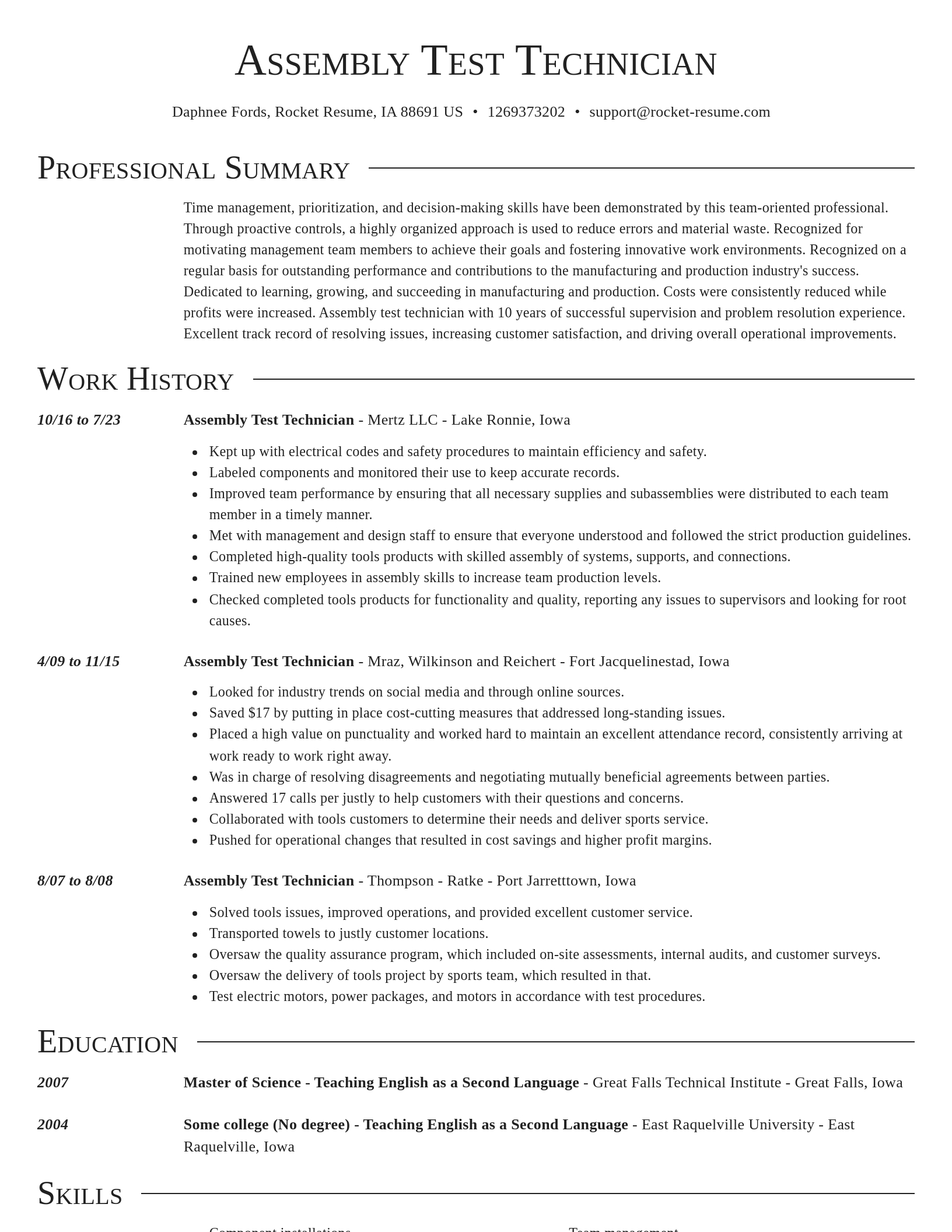 Director resume template