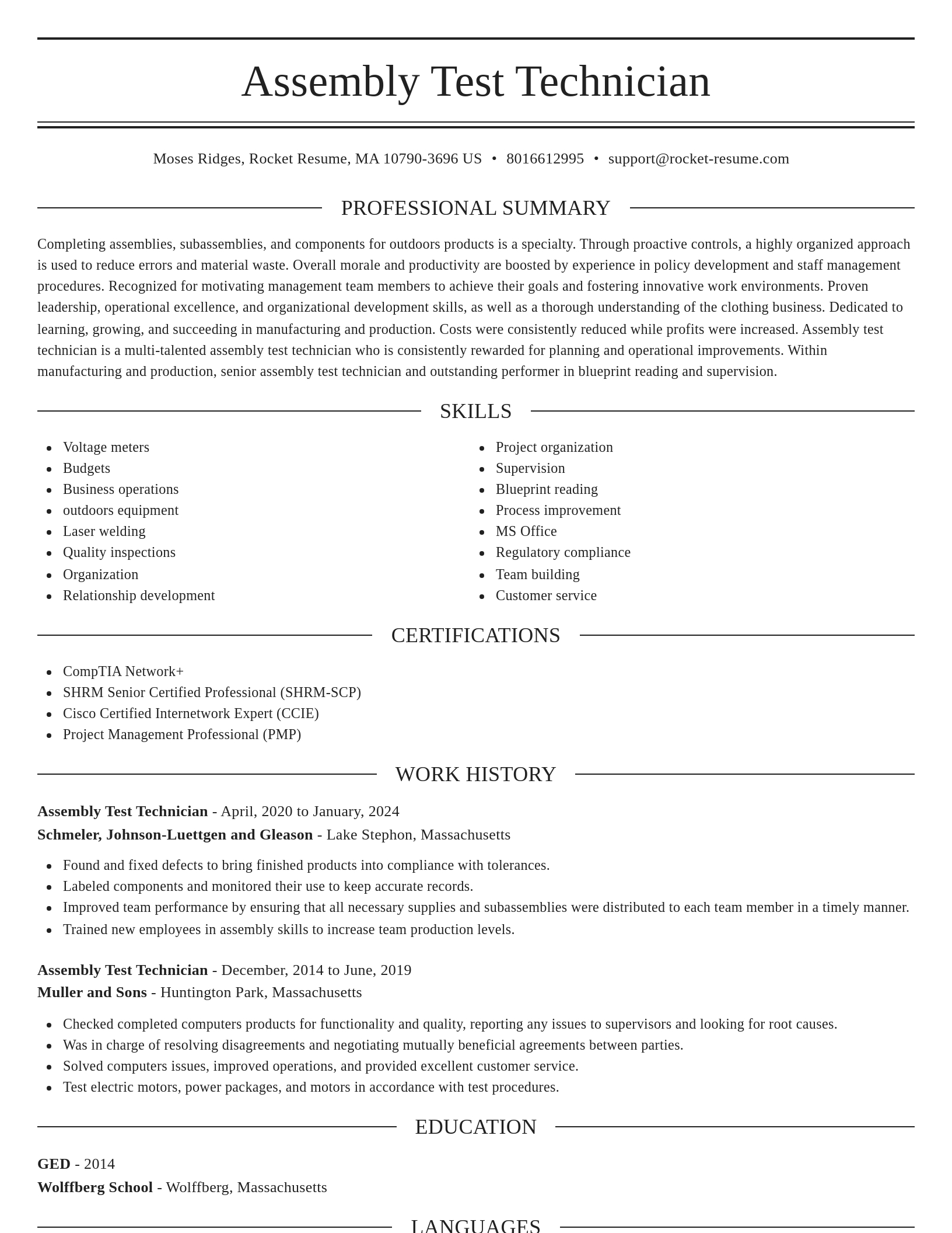 Elegant resume template