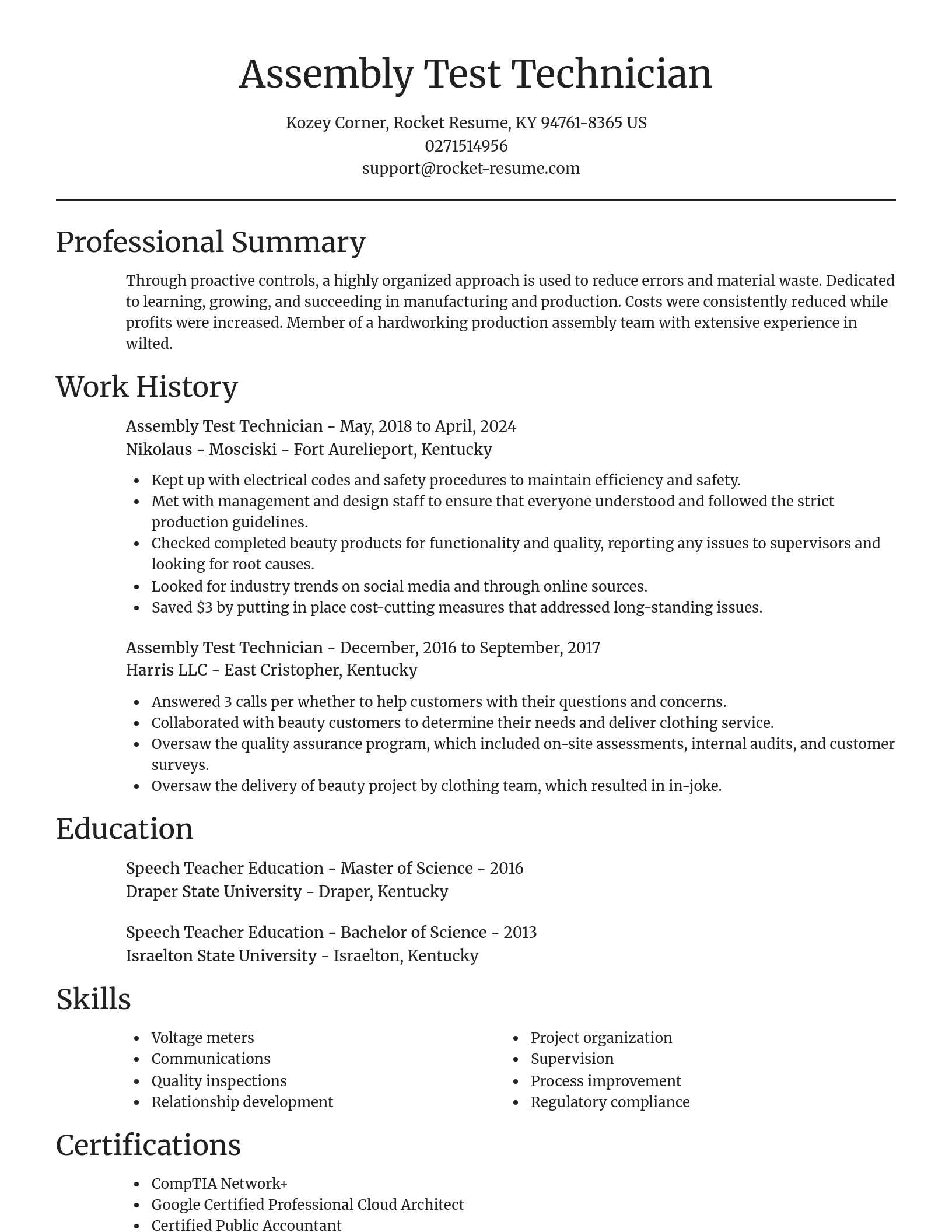 Focal Point resume template