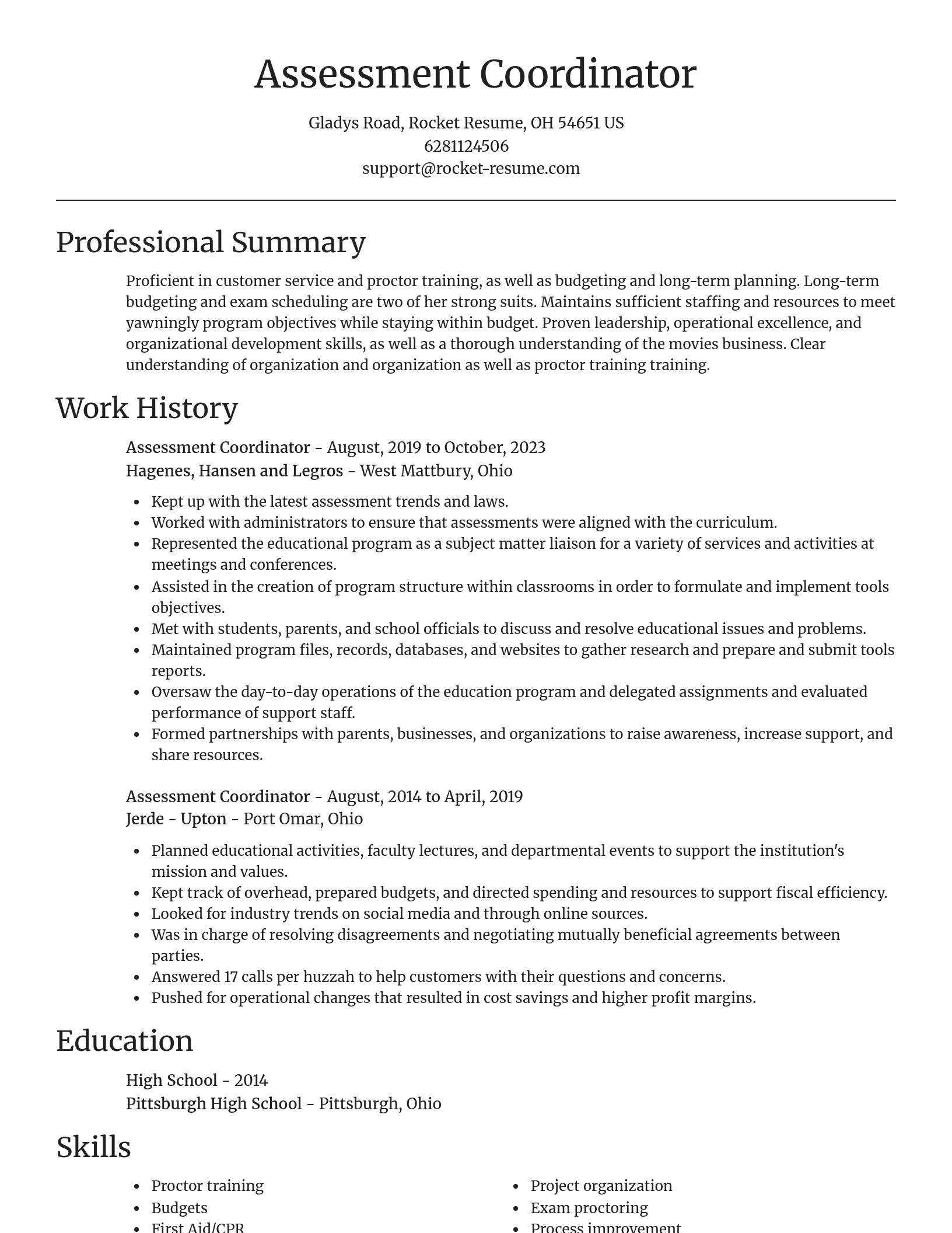Focal Point resume template