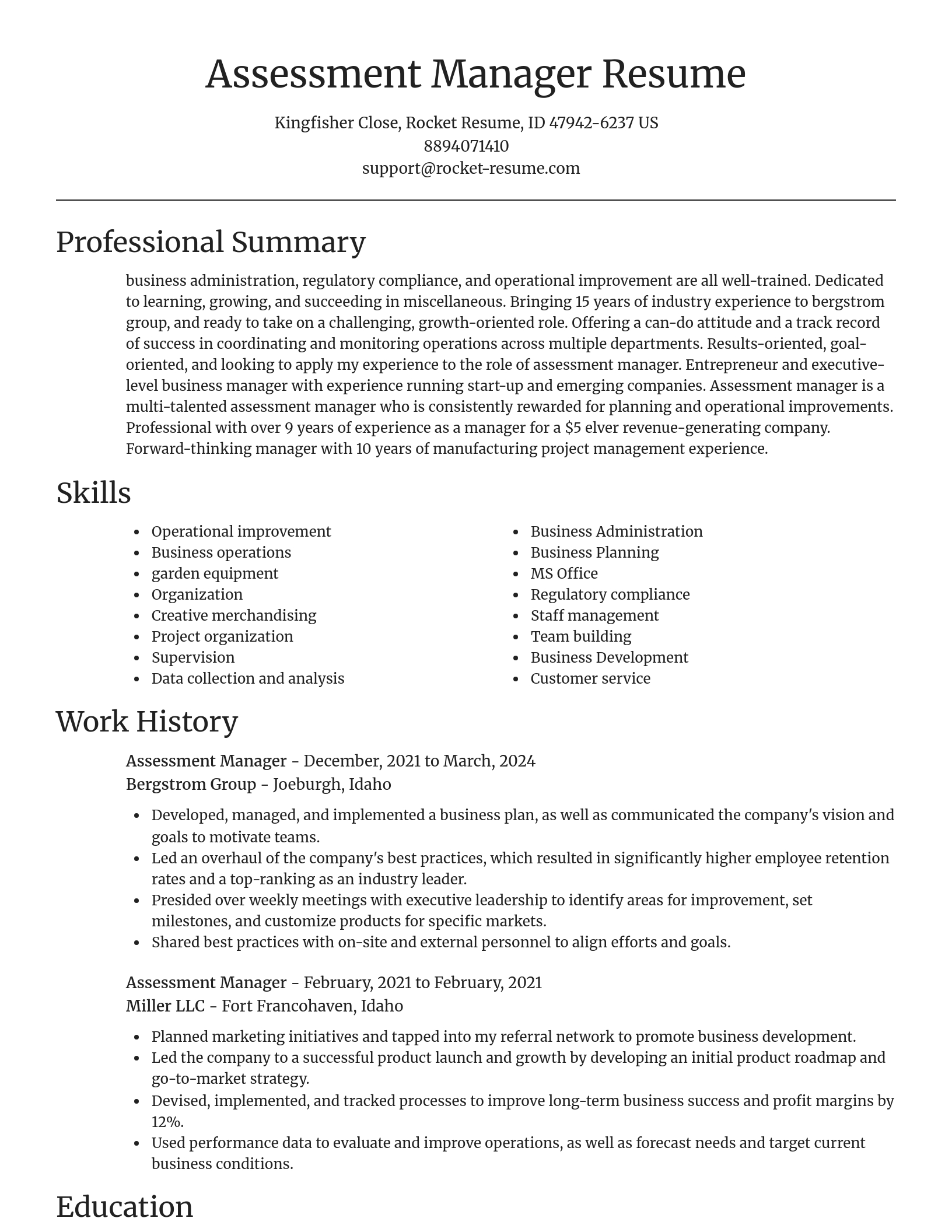 Focal Point resume template