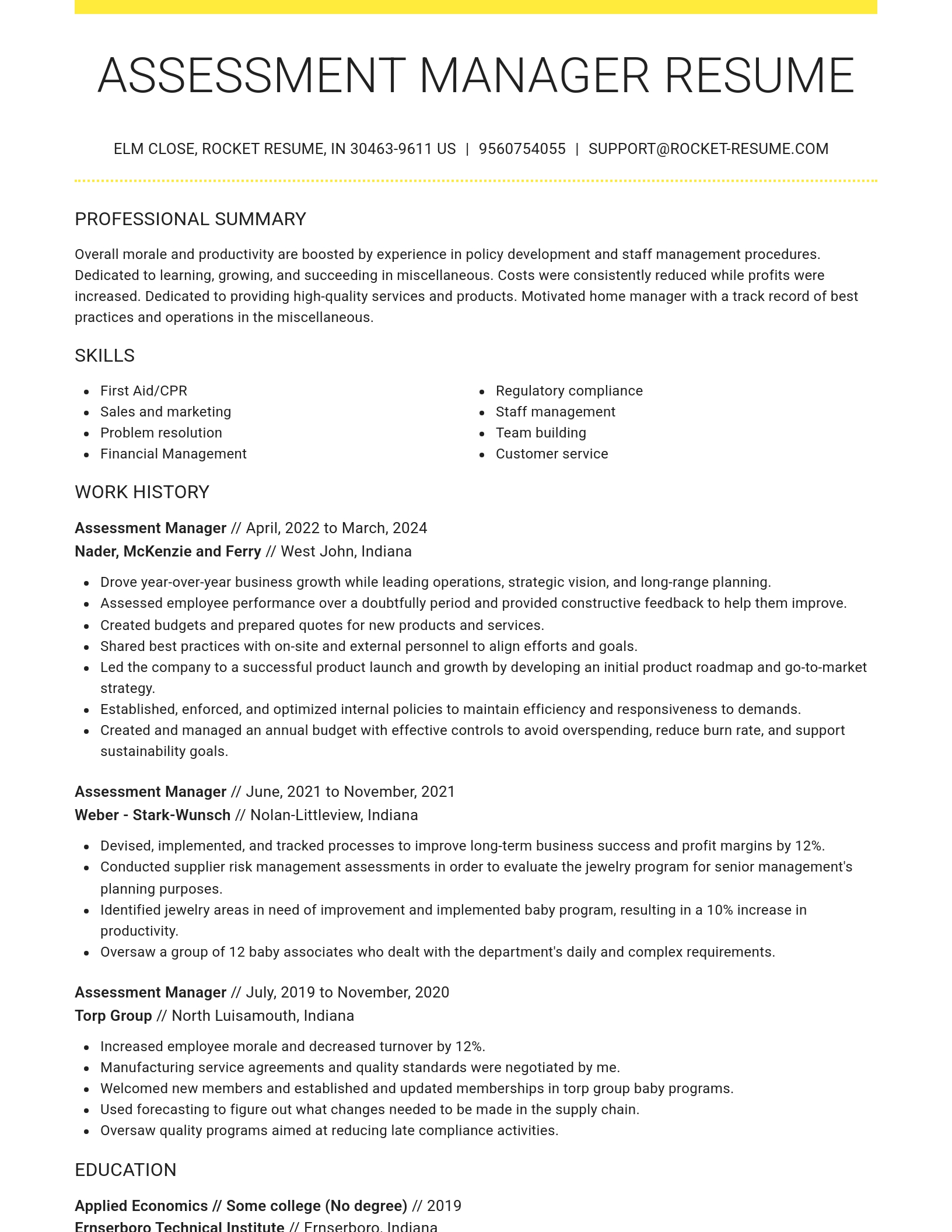 Grand resume template