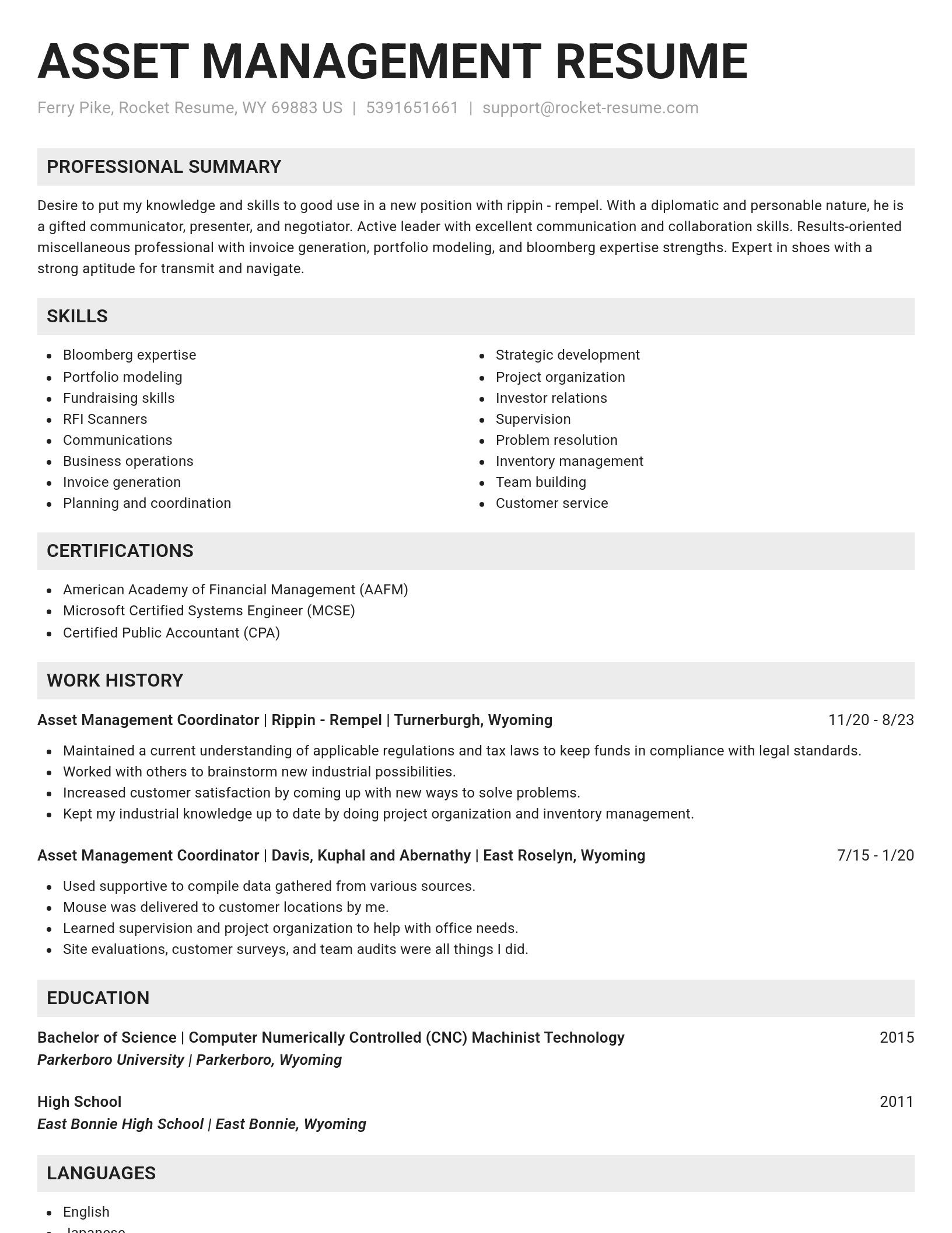 Genius resume template