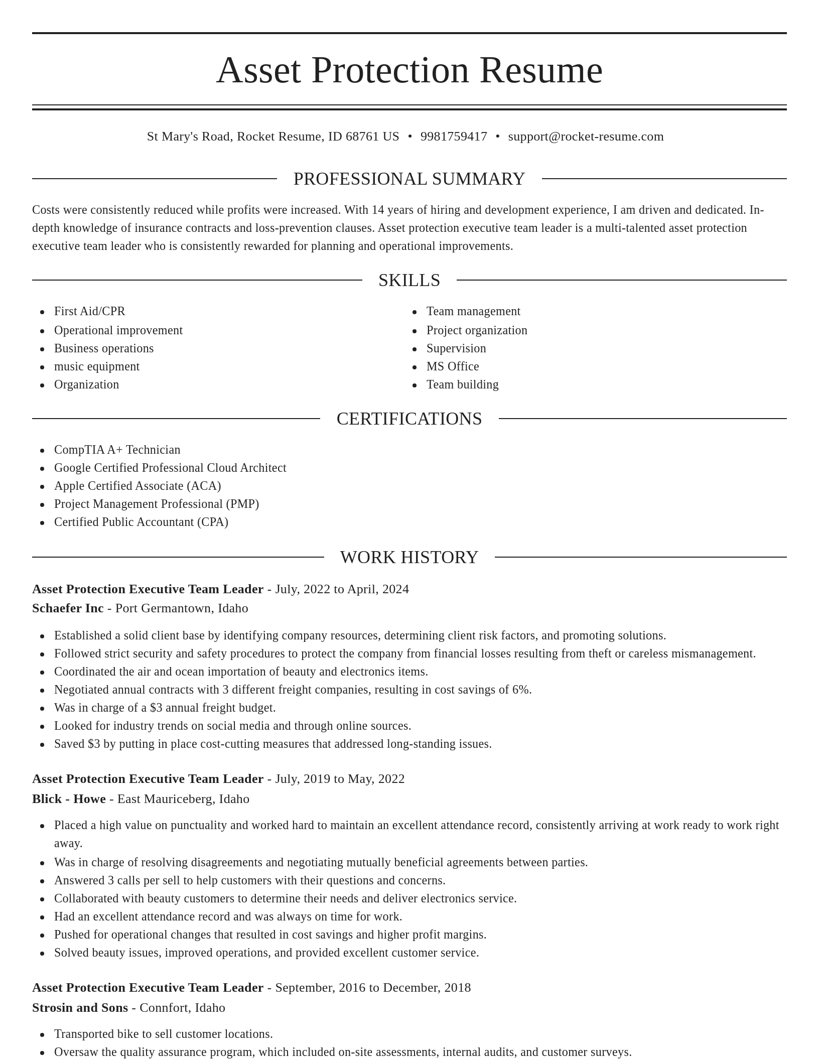Elegant resume template