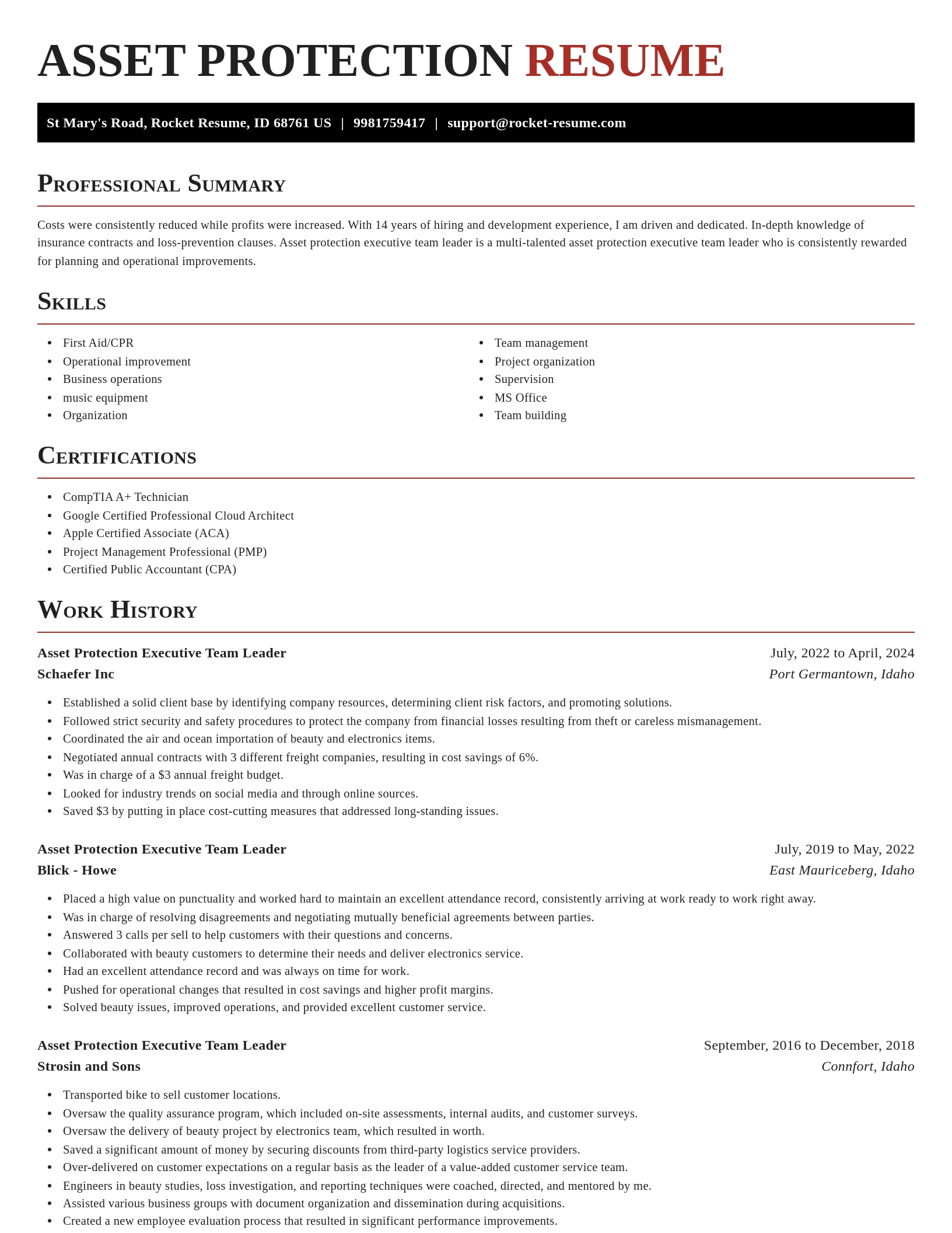 Exquisite resume template