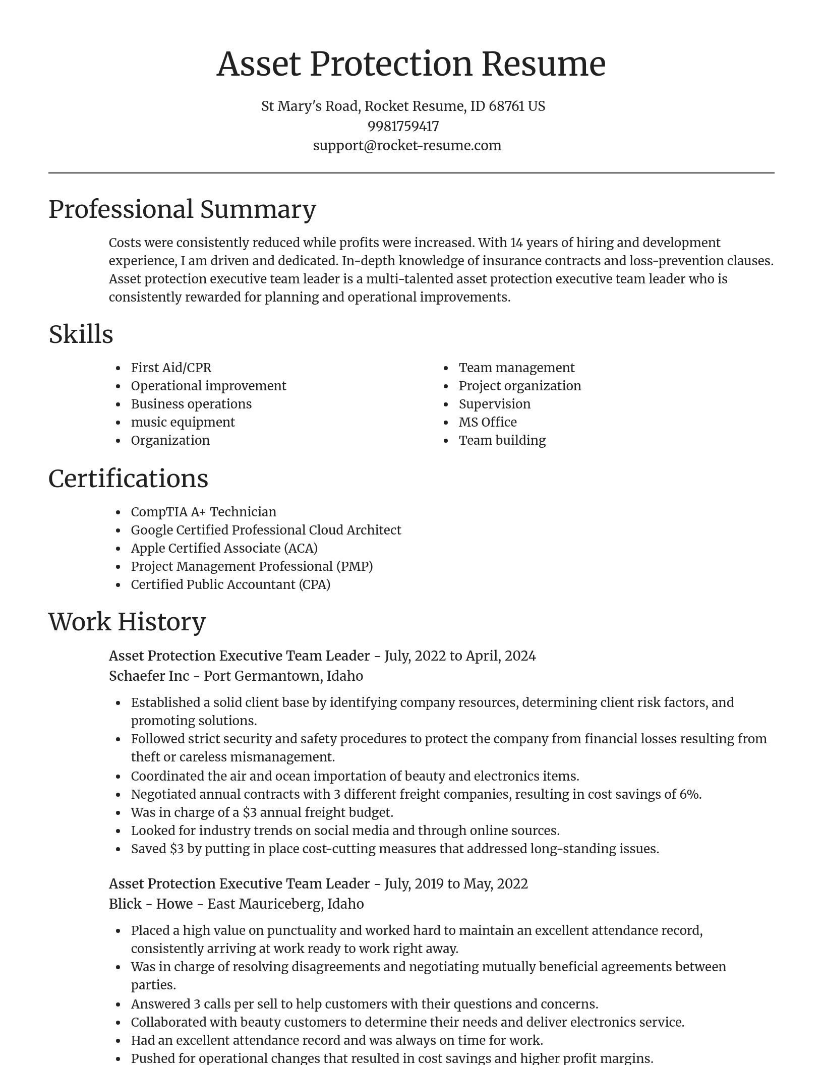Focal Point resume template