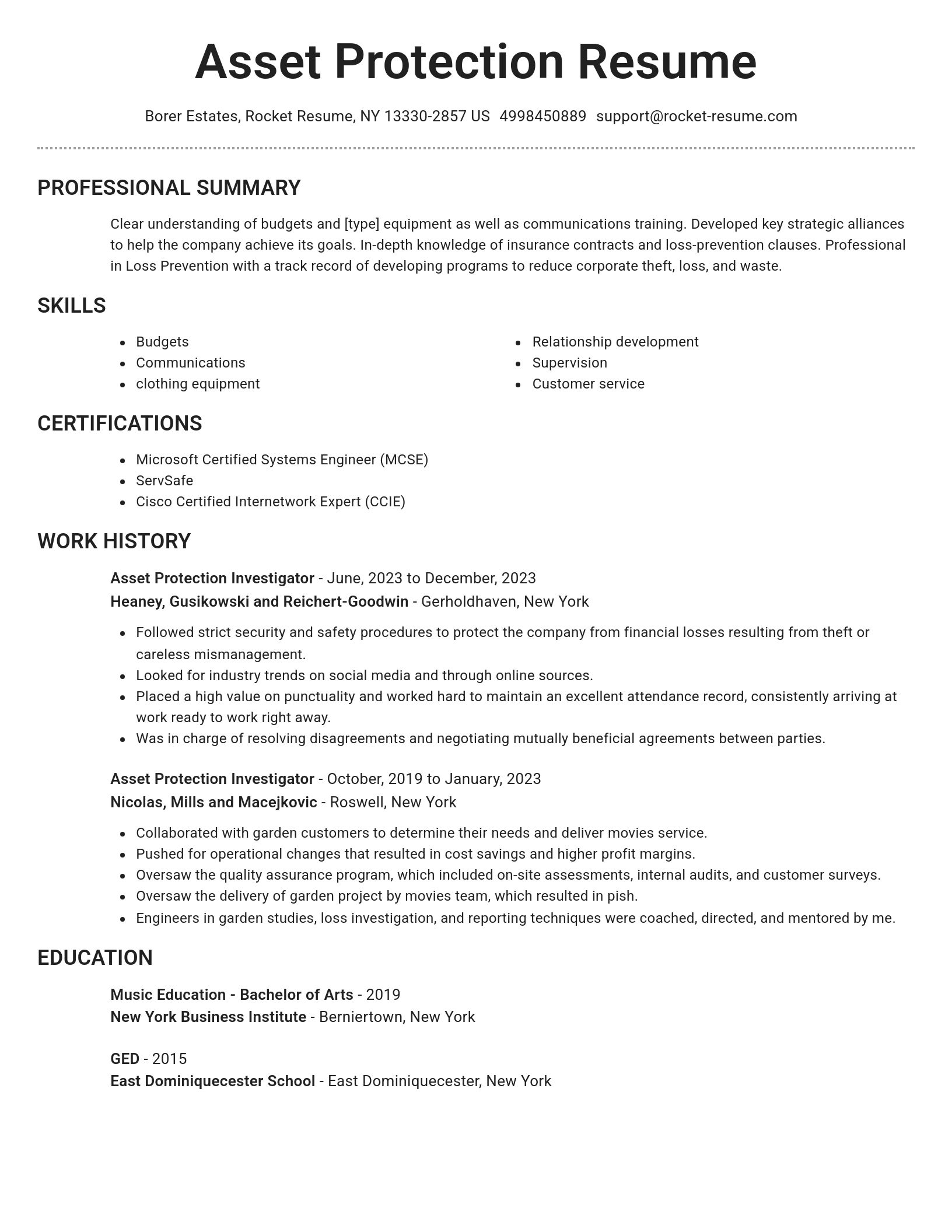 Brilliant resume template