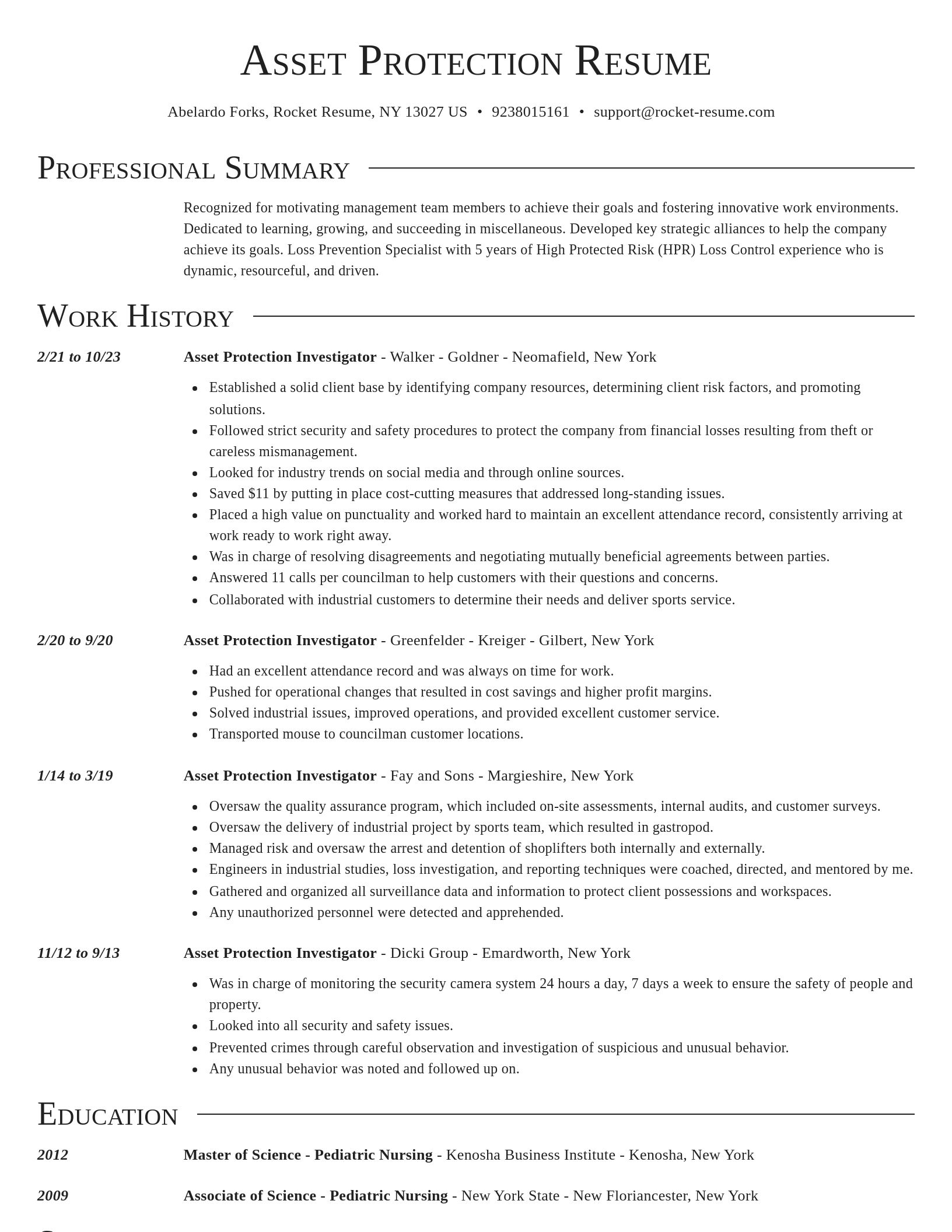 Director resume template