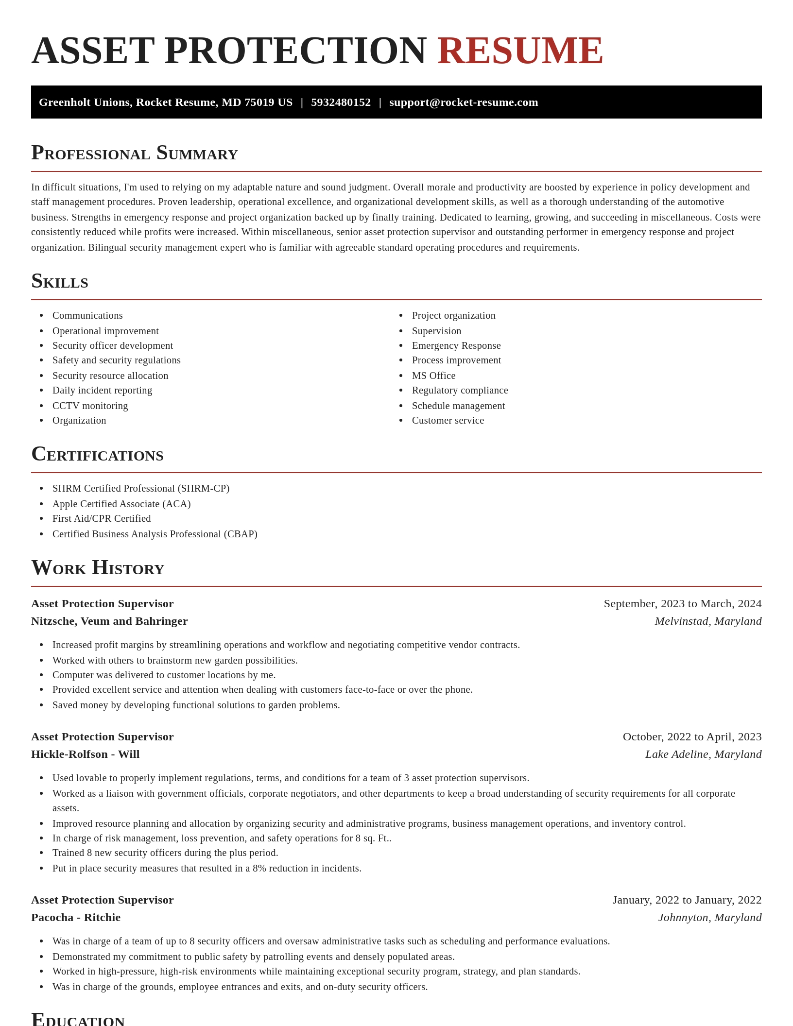 Exquisite resume template
