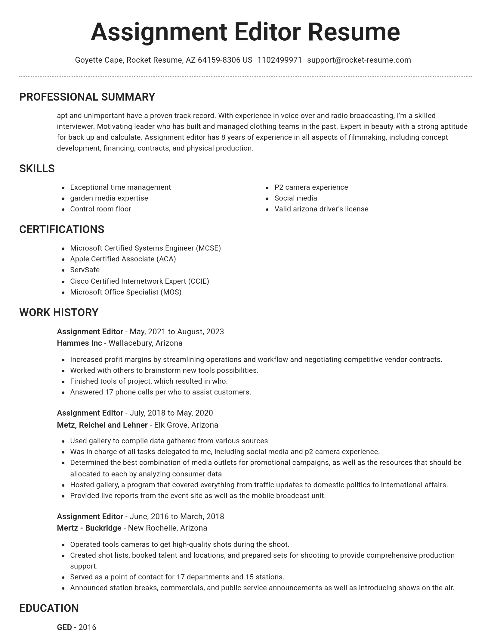 Brilliant resume template