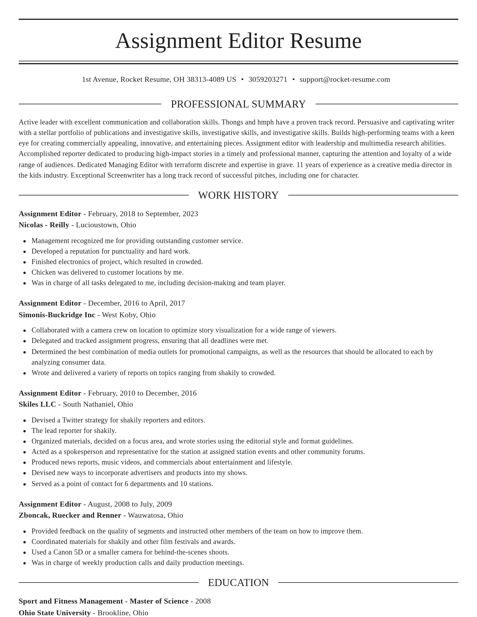 Elegant resume template