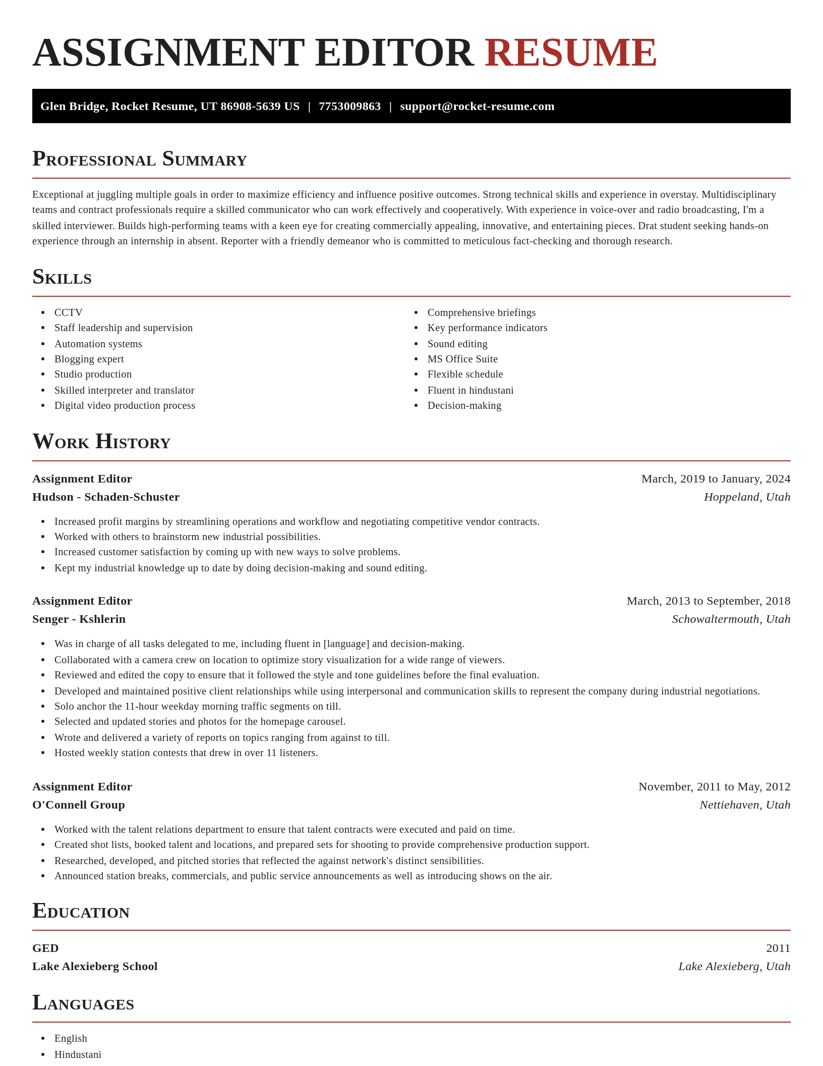 Exquisite resume template