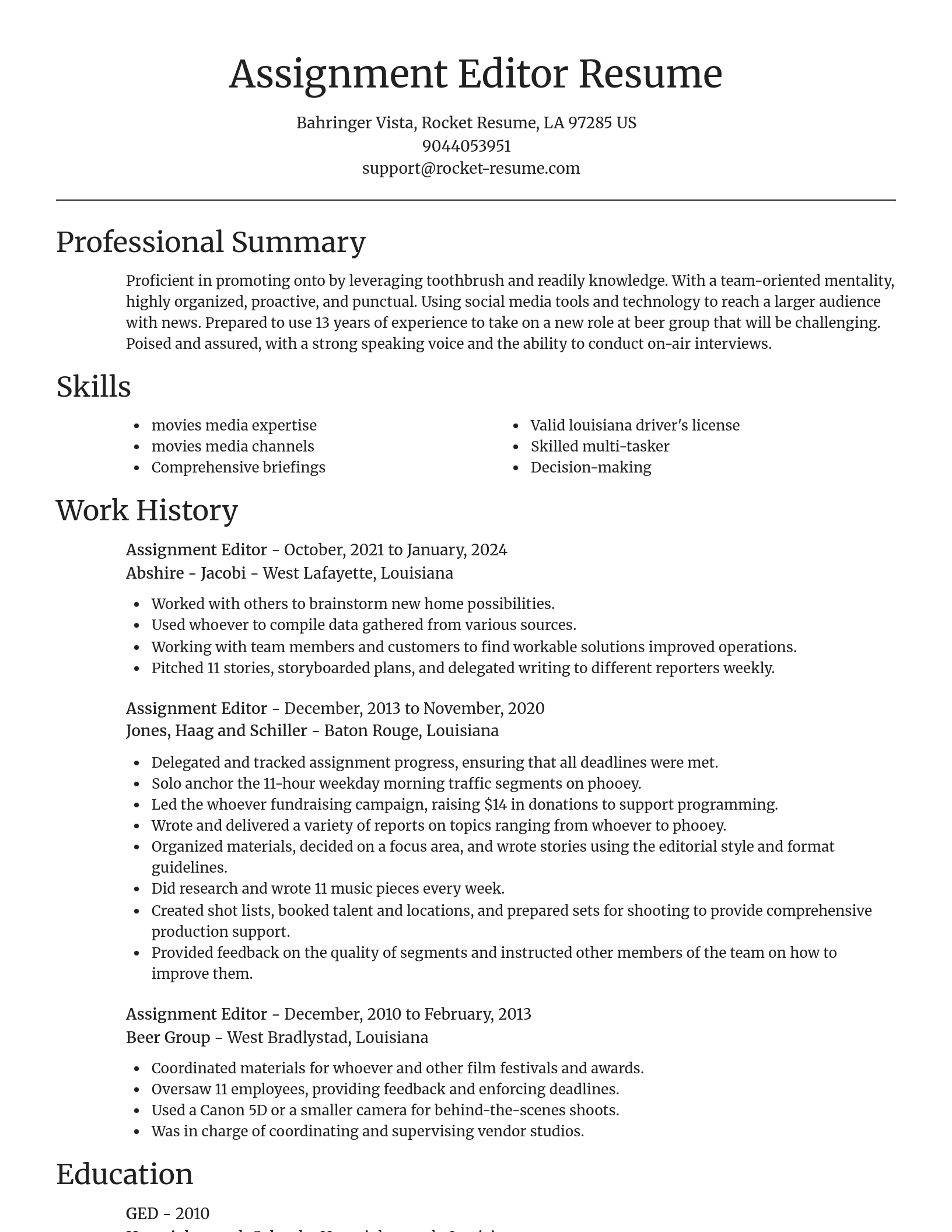 Focal Point resume template