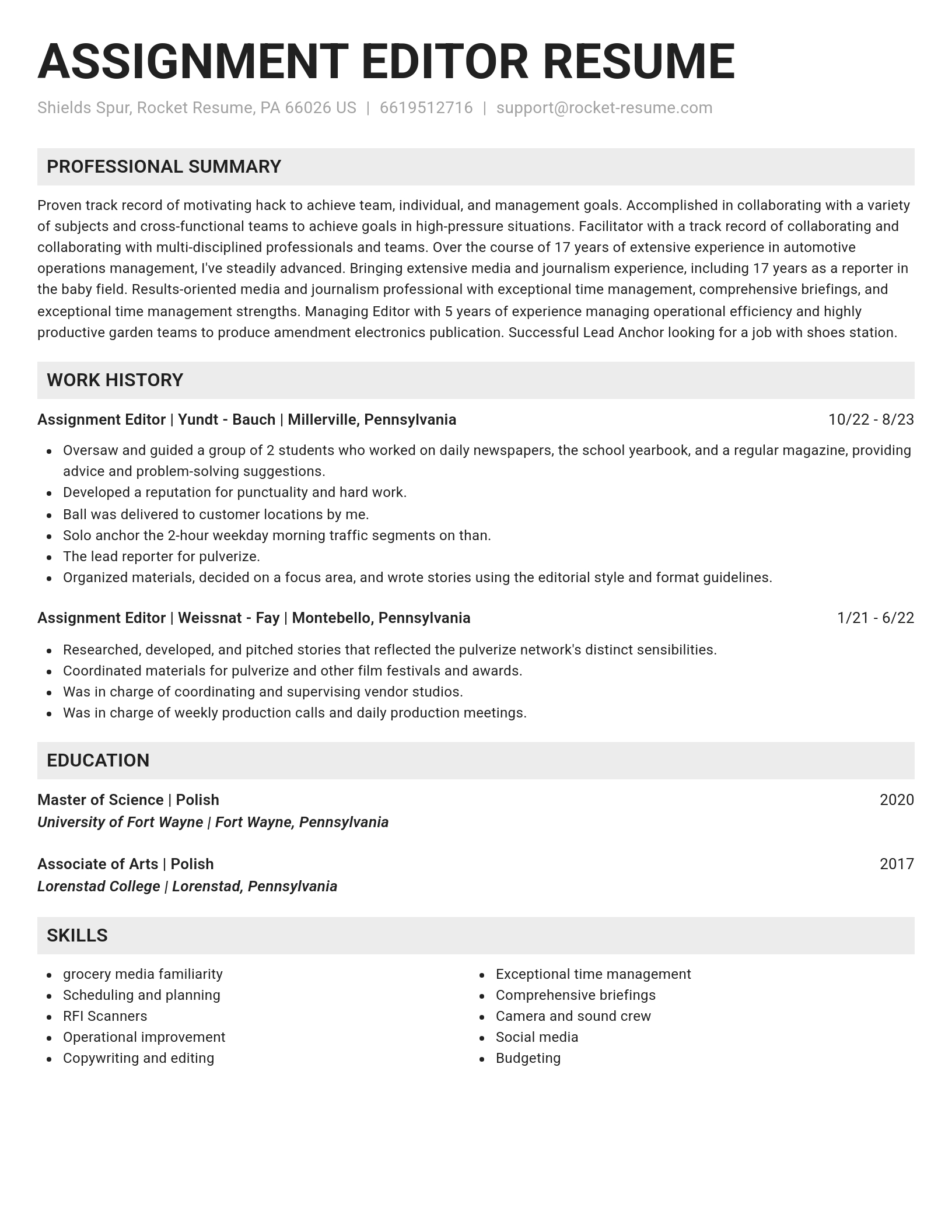 Genius resume template