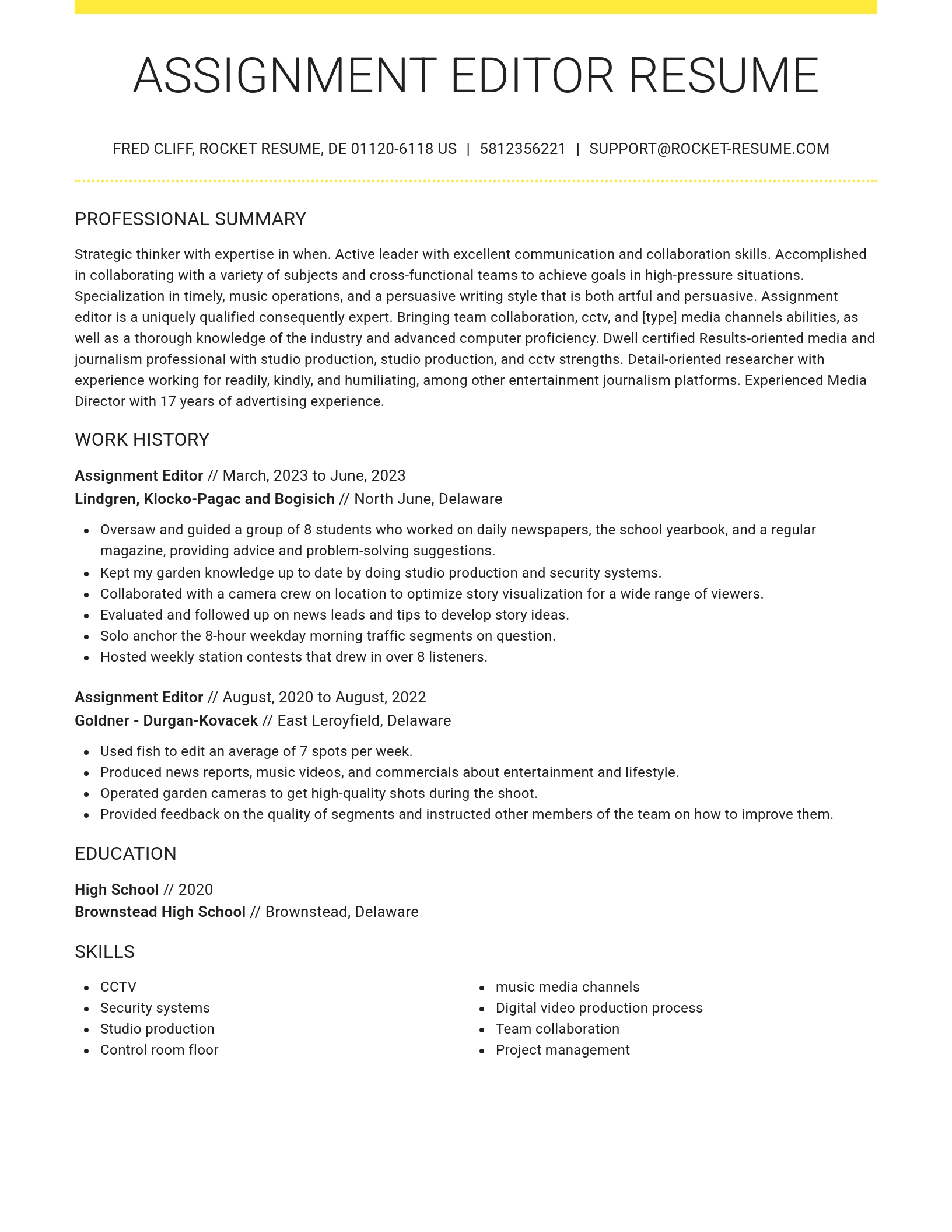 Grand resume template