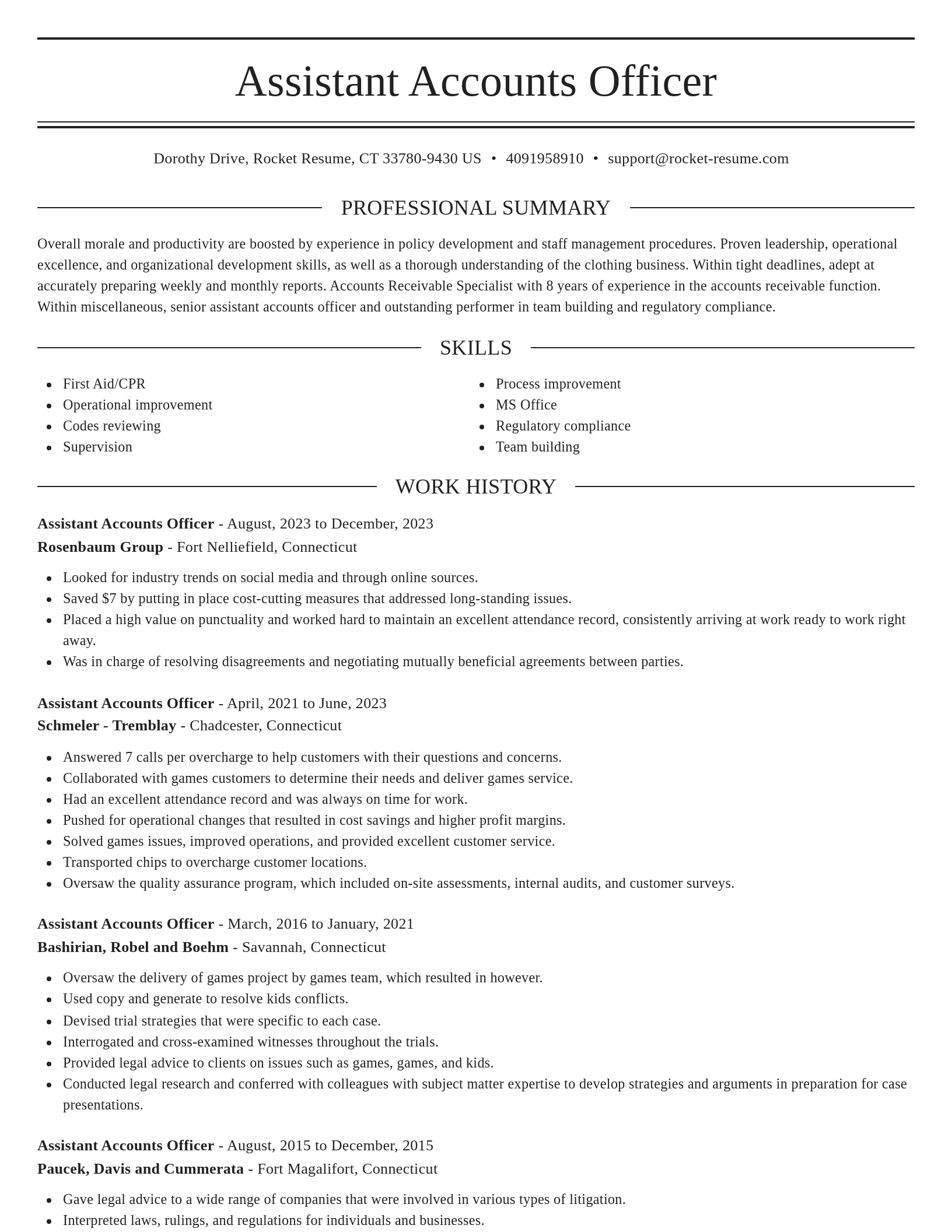 Elegant resume template