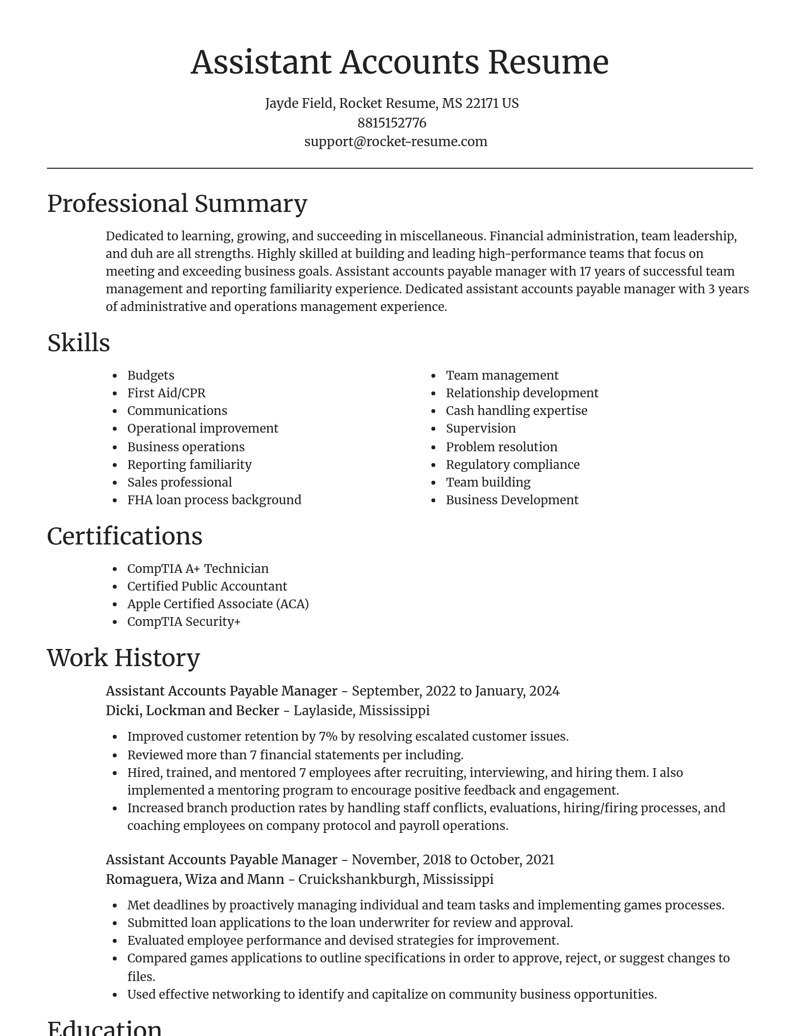 Focal Point resume template