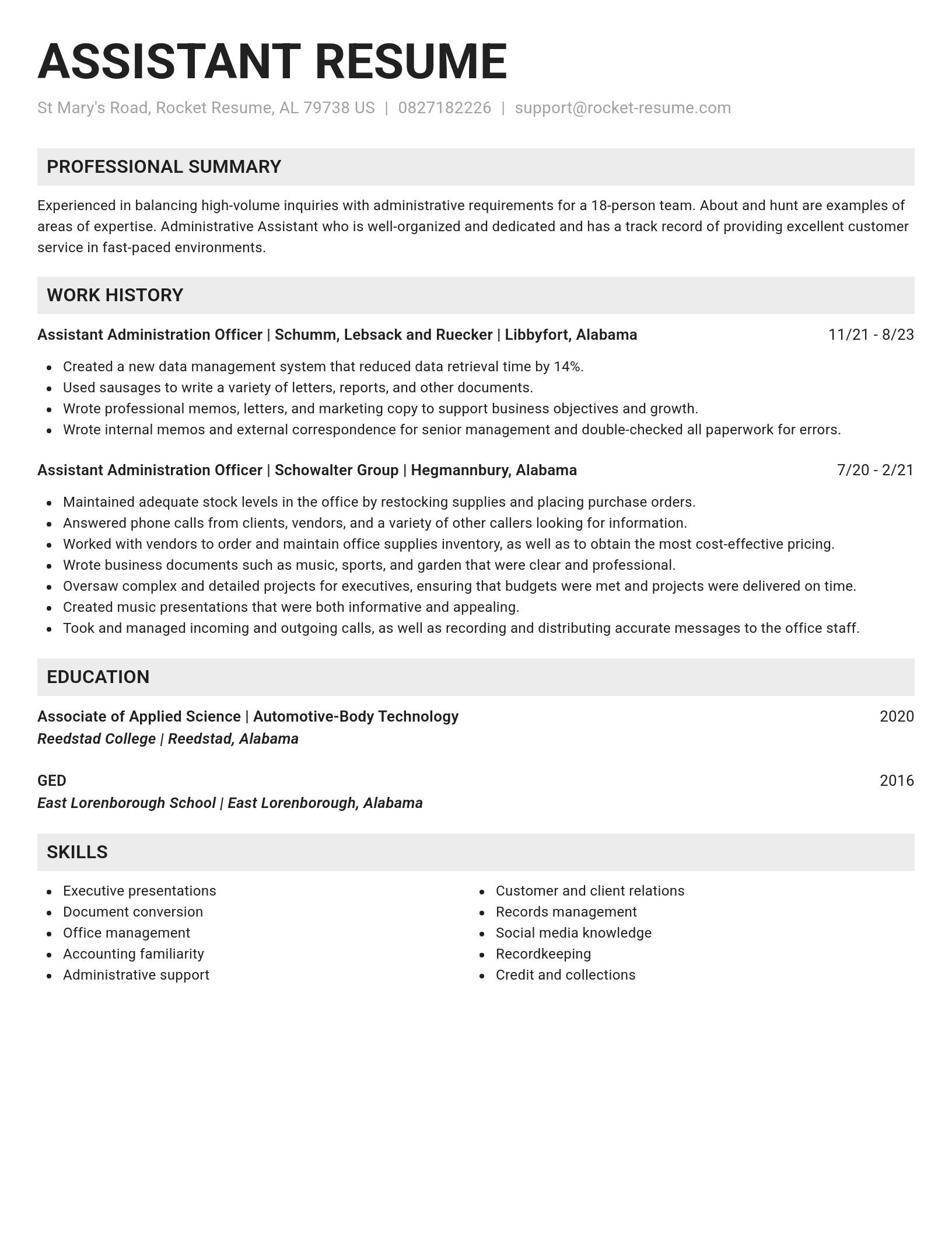 Genius resume template