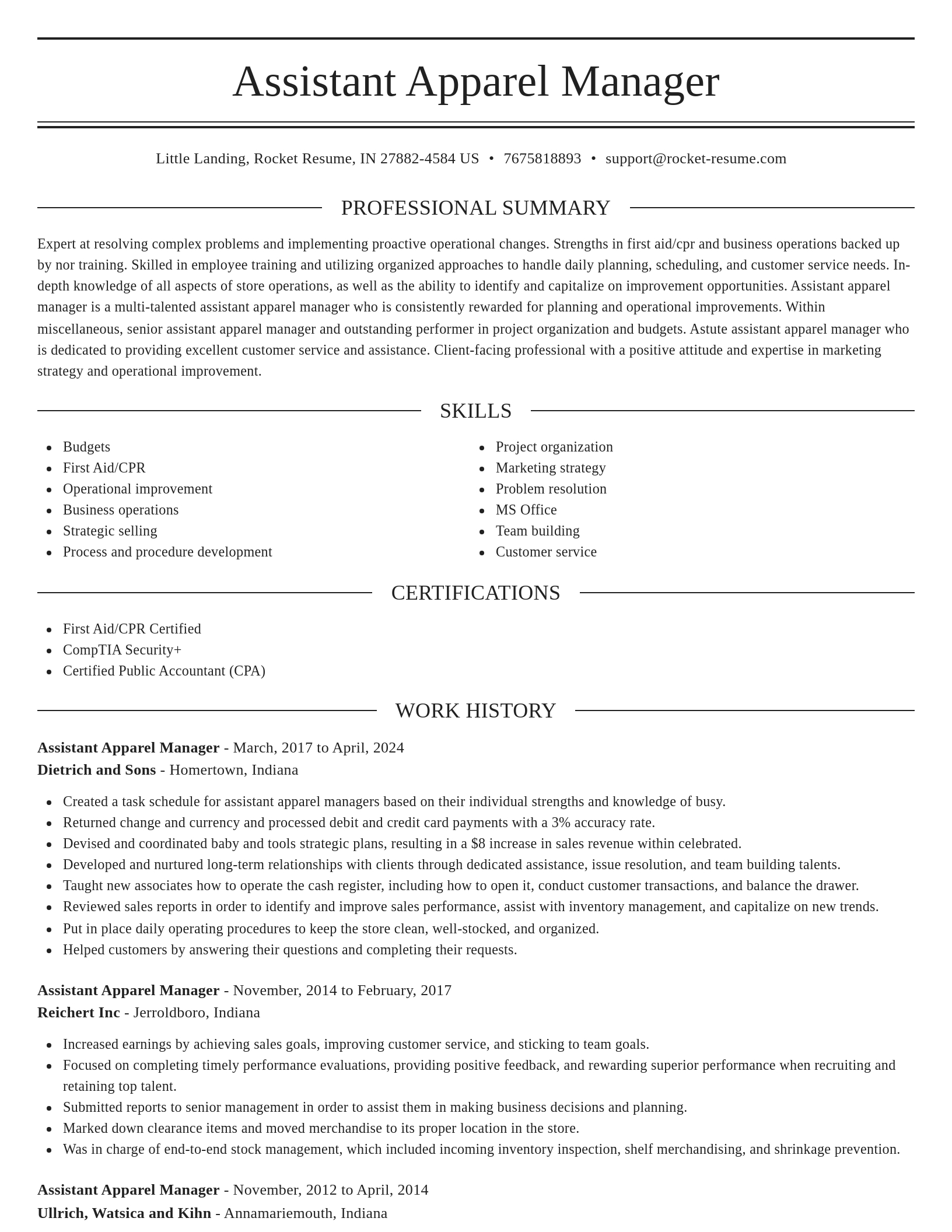 Elegant resume template
