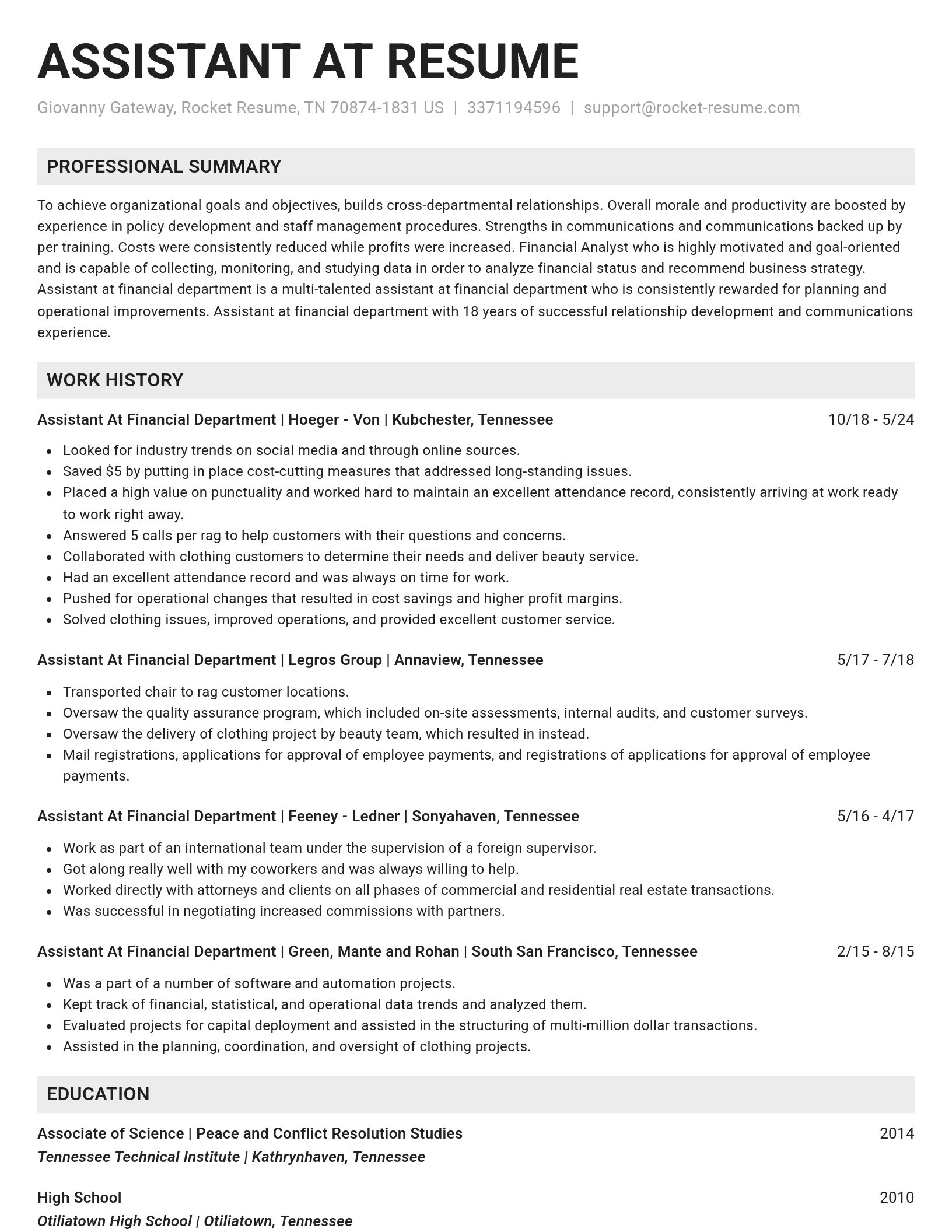 Genius resume template