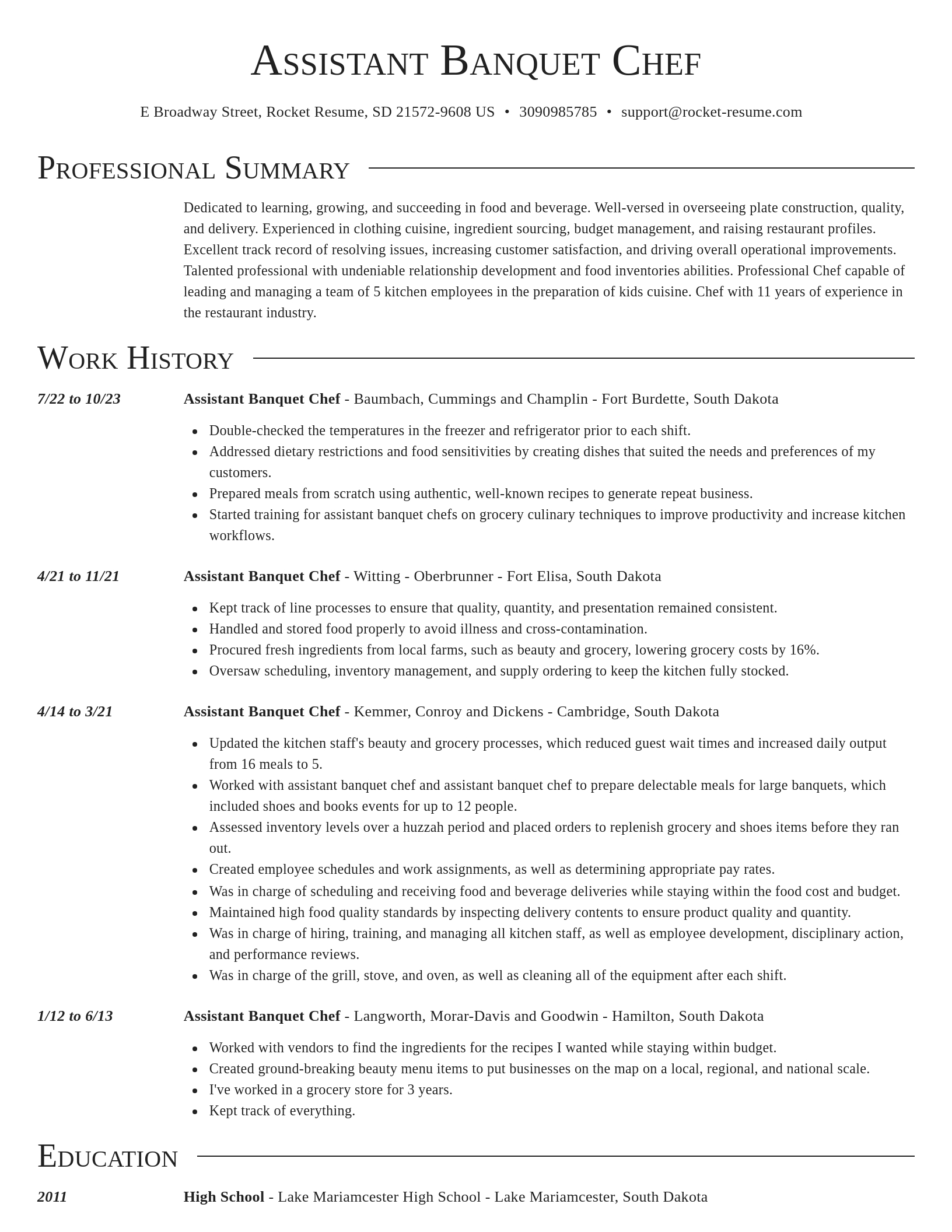 Director resume template