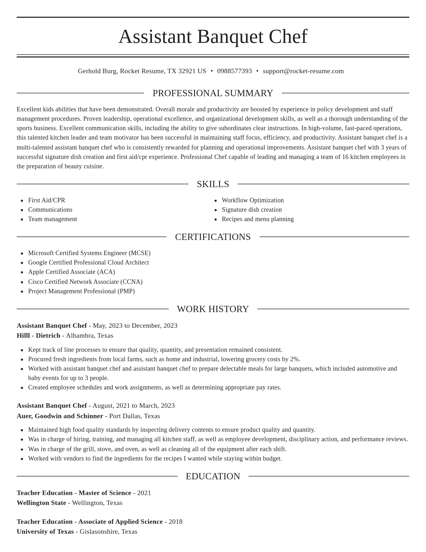 Elegant resume template