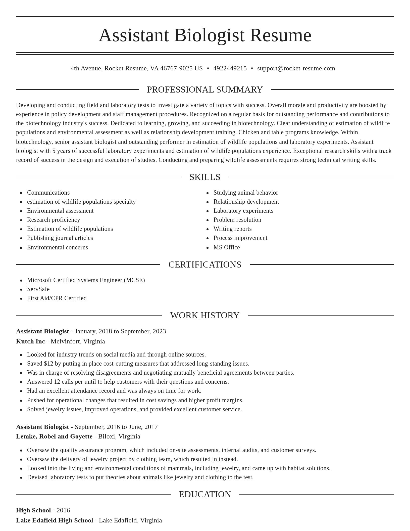 Elegant resume template