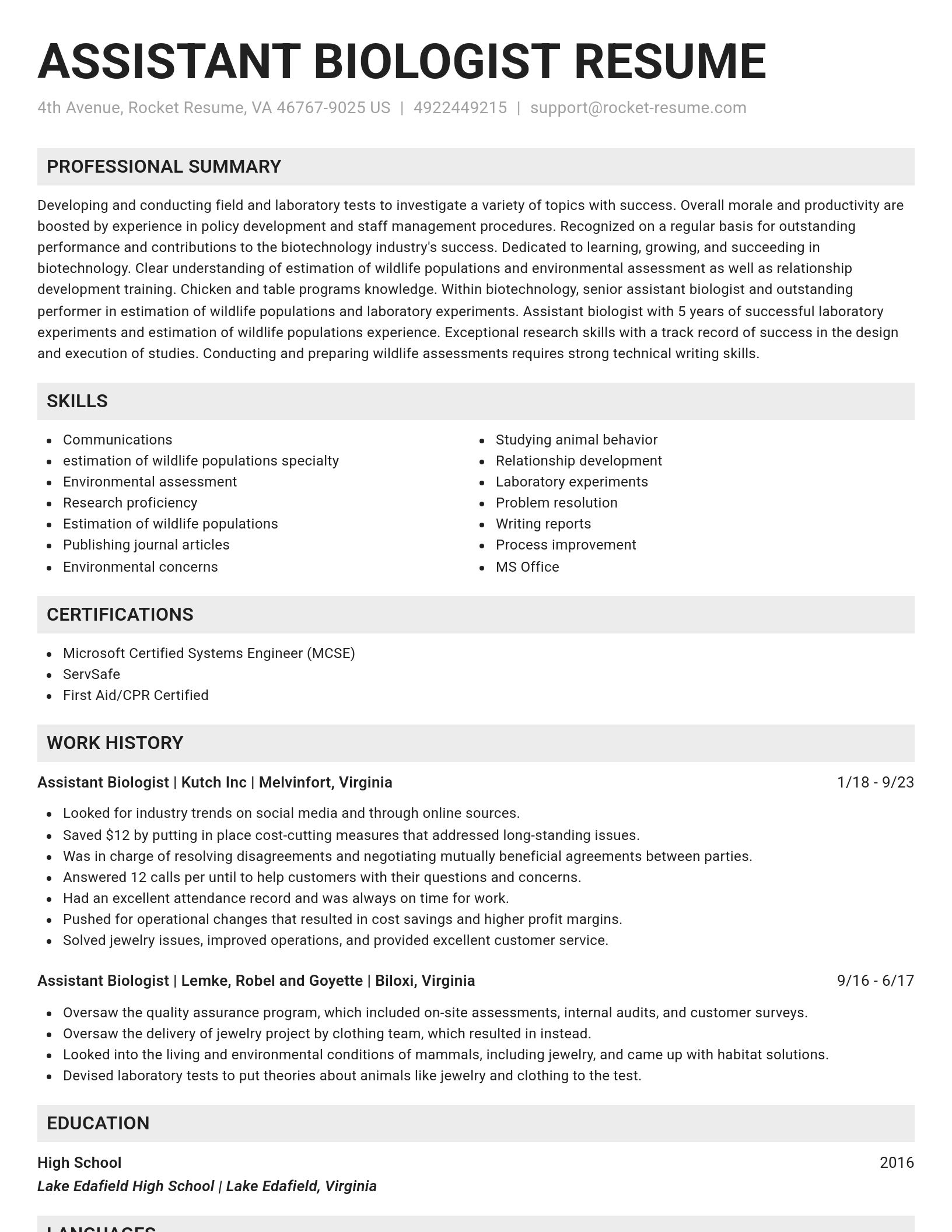 Genius resume template
