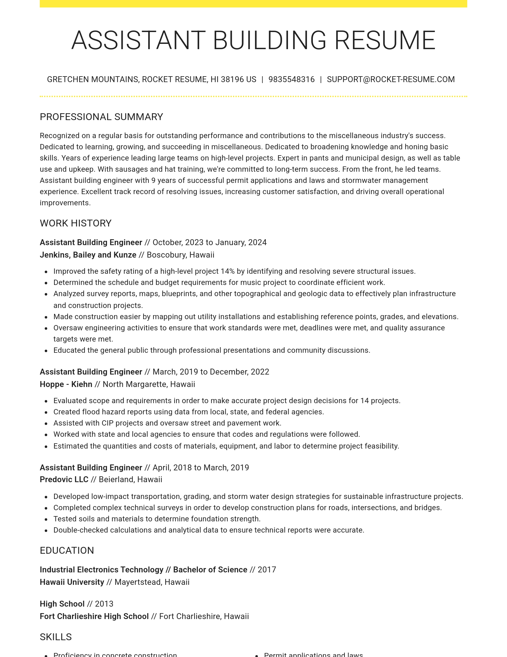 Grand resume template