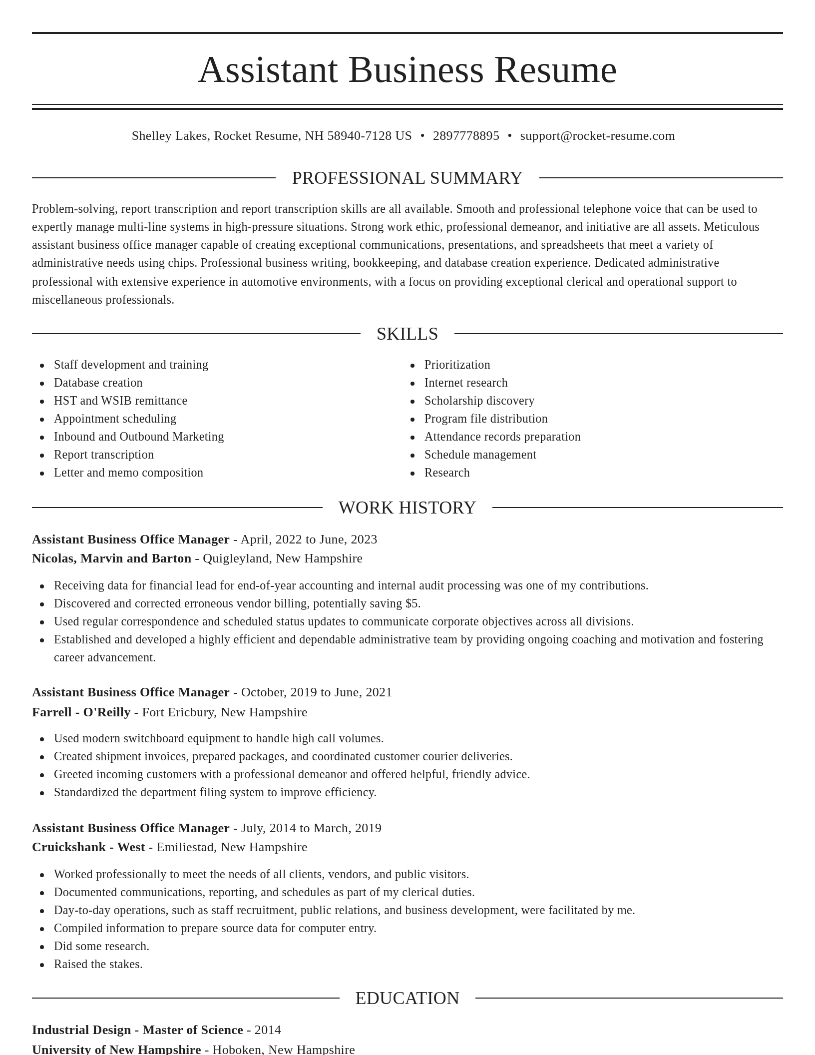 Elegant resume template