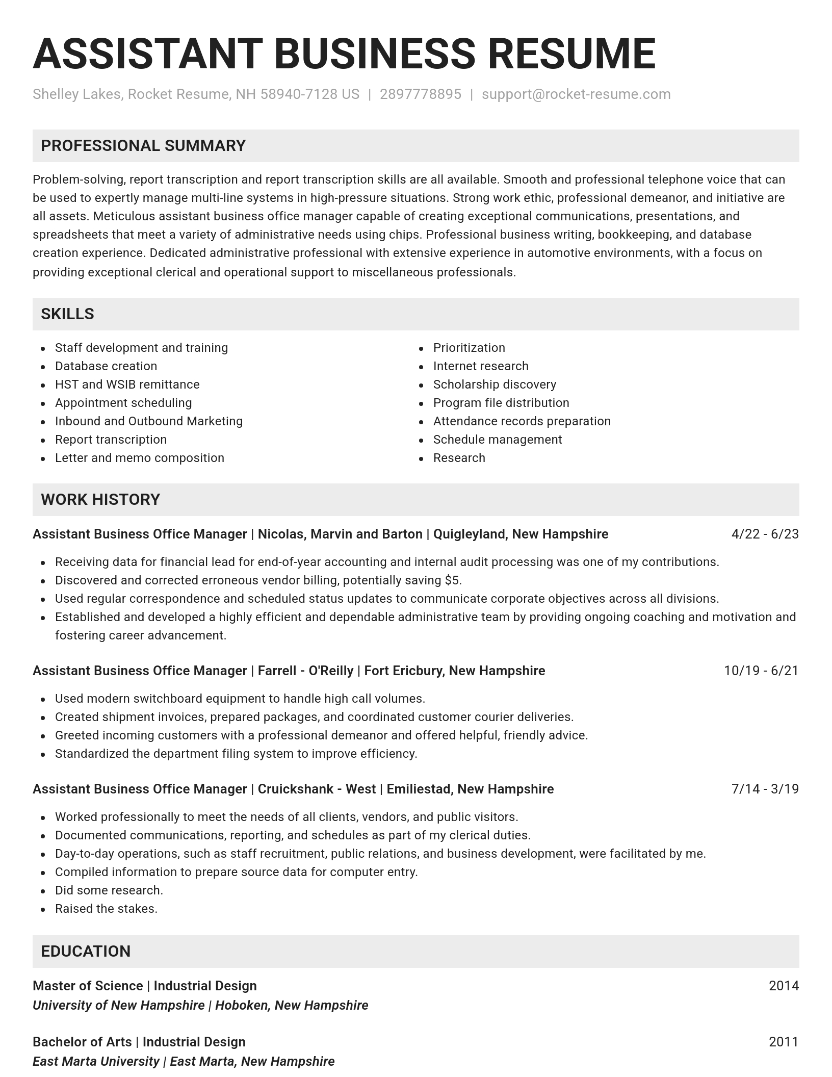 Genius resume template