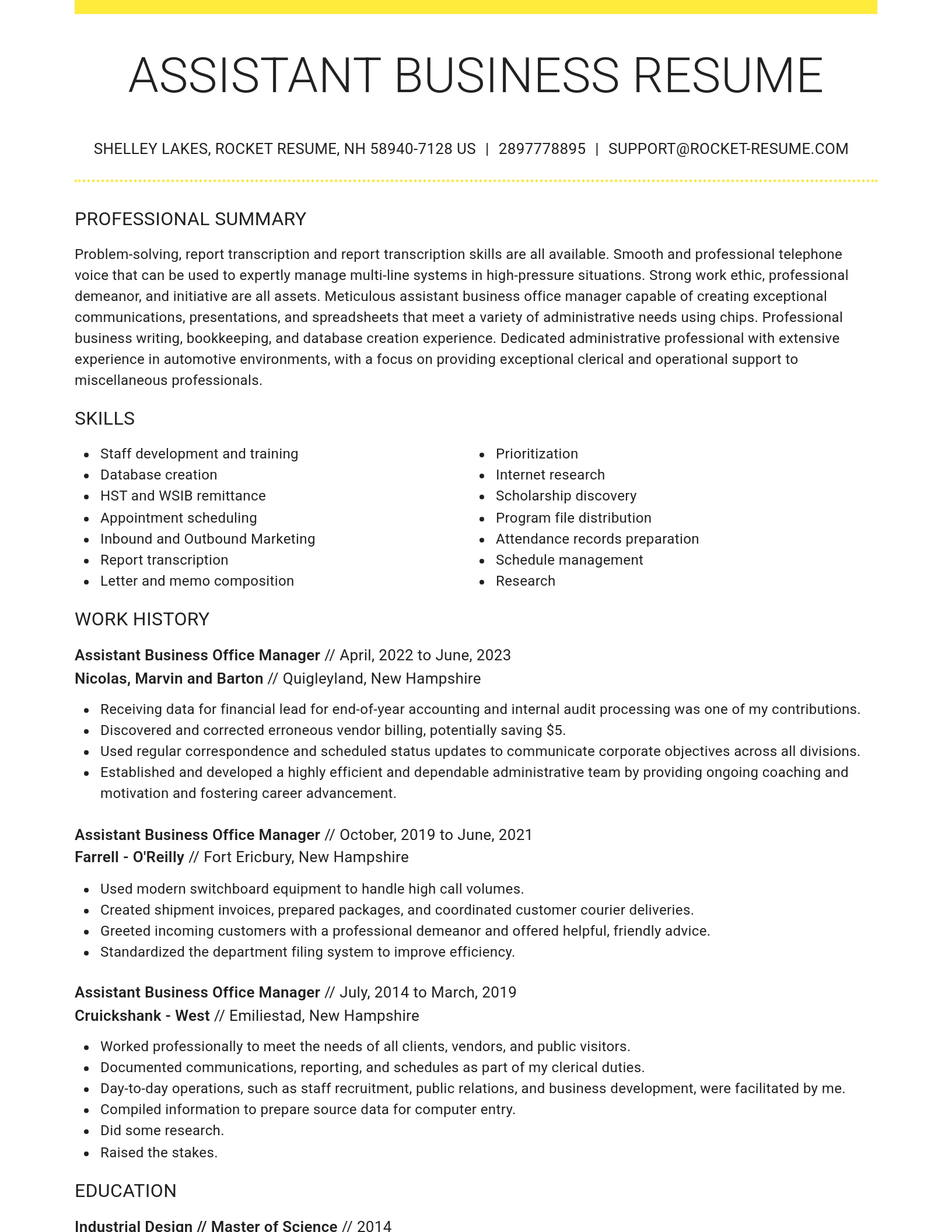 Grand resume template