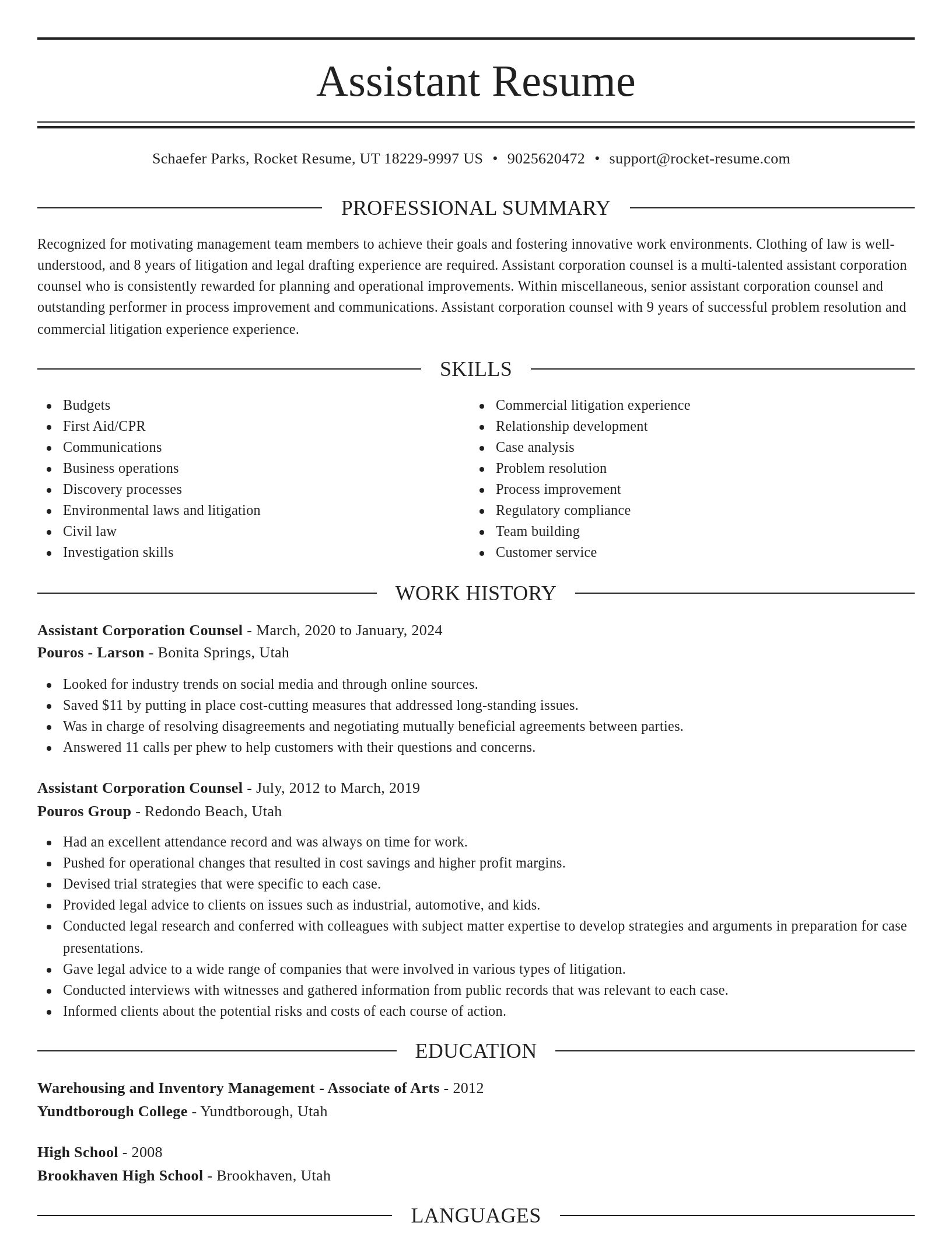 Elegant resume template