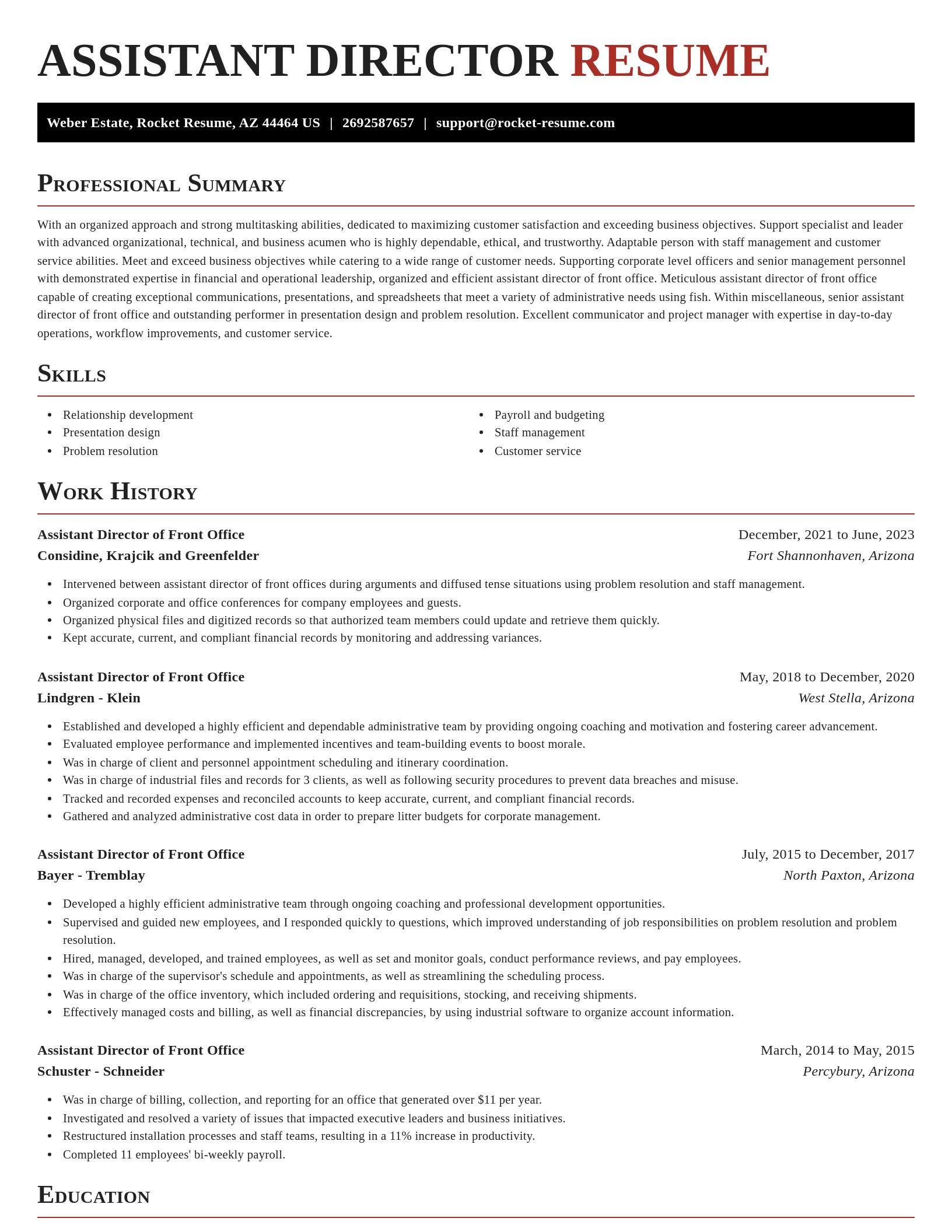 Exquisite resume template