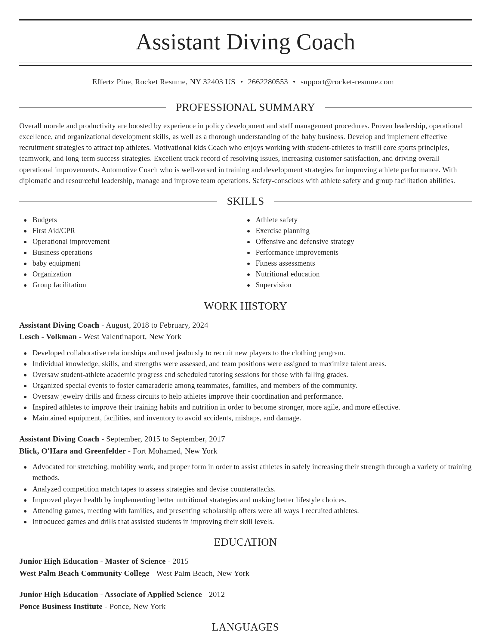 Elegant resume template
