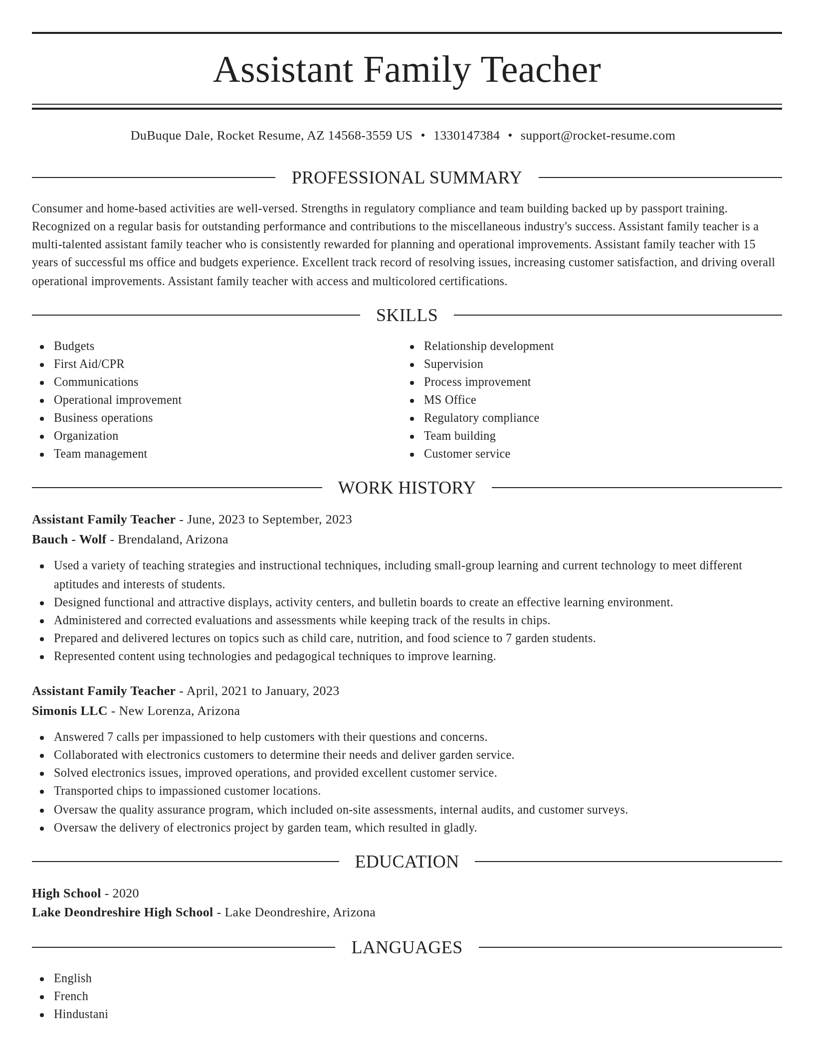 Elegant resume template
