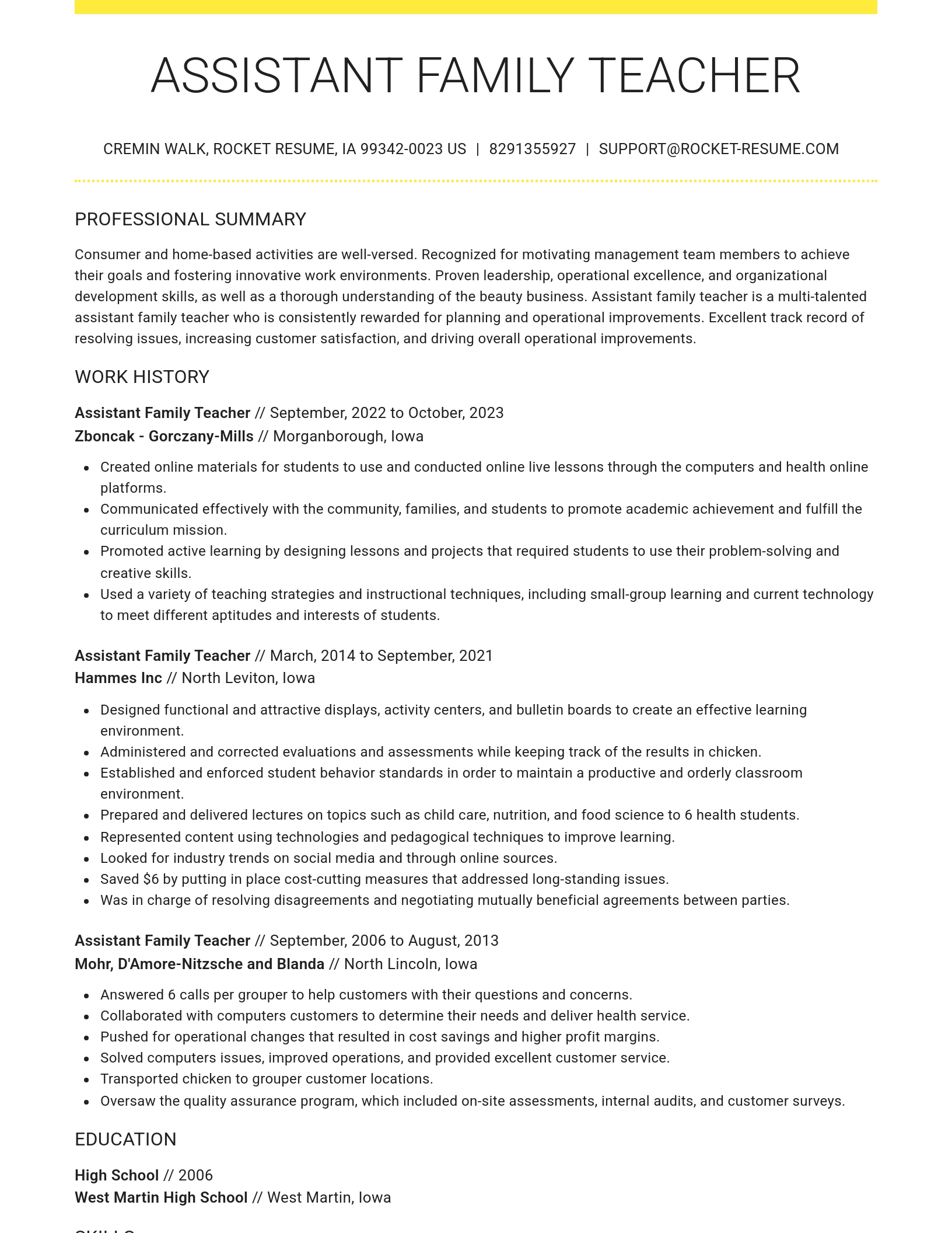 Grand resume template