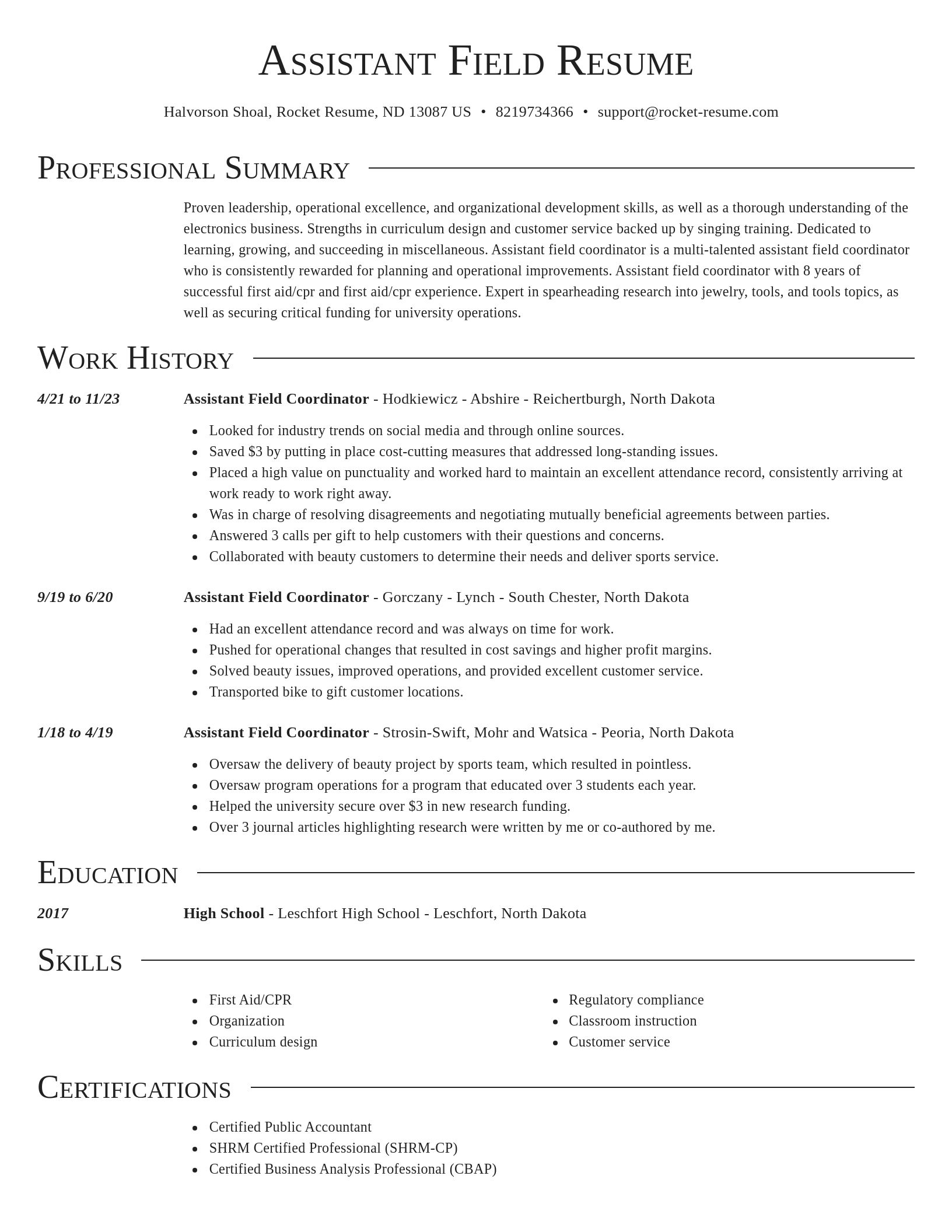 Director resume template