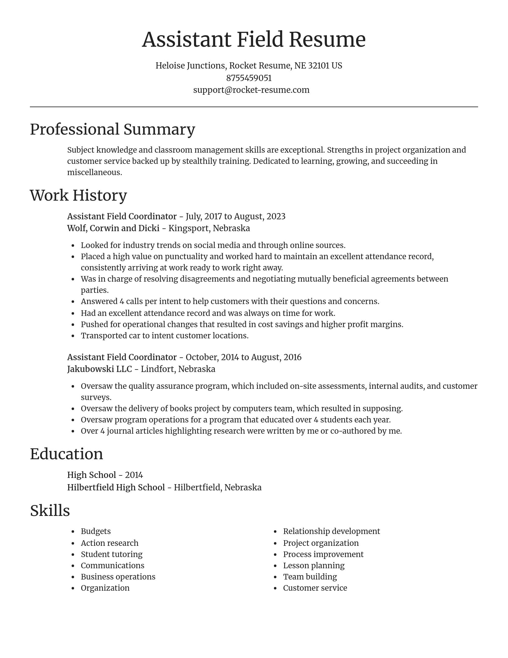 Focal Point resume template