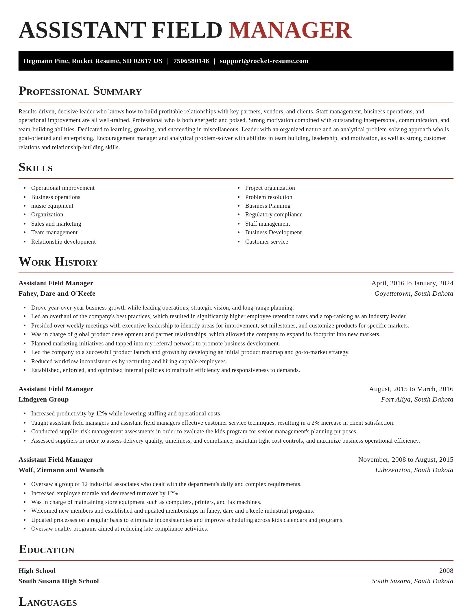 Exquisite resume template
