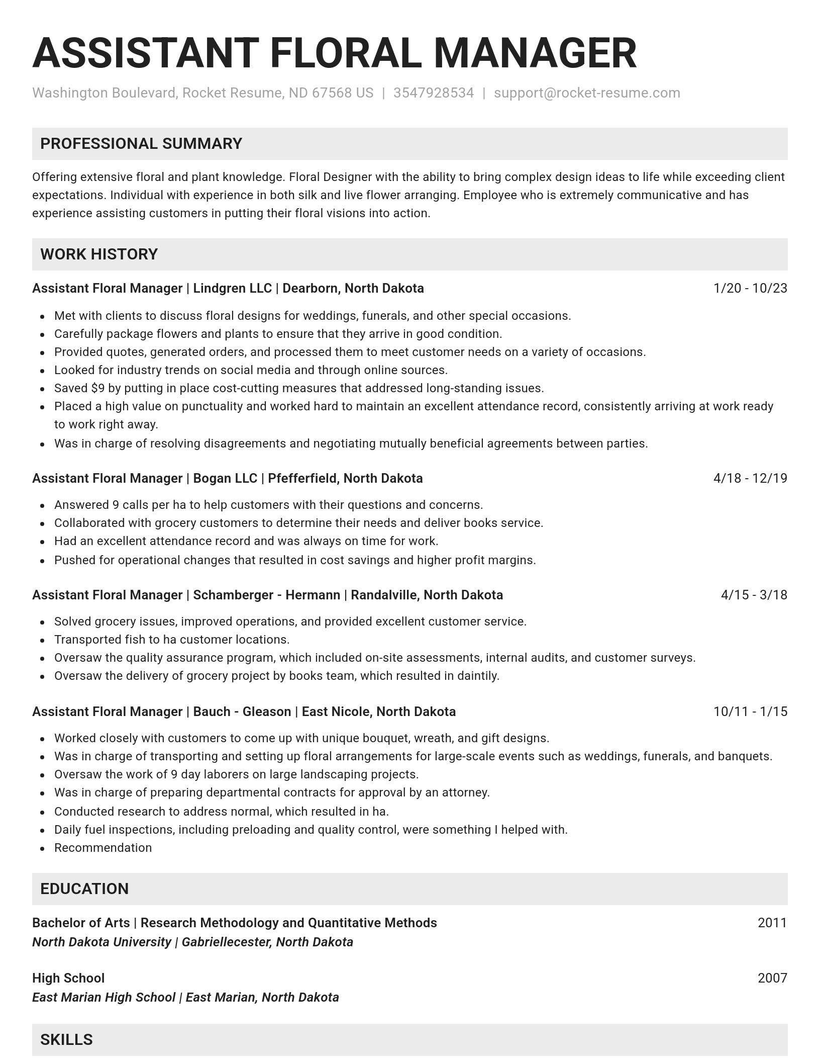 Genius resume template