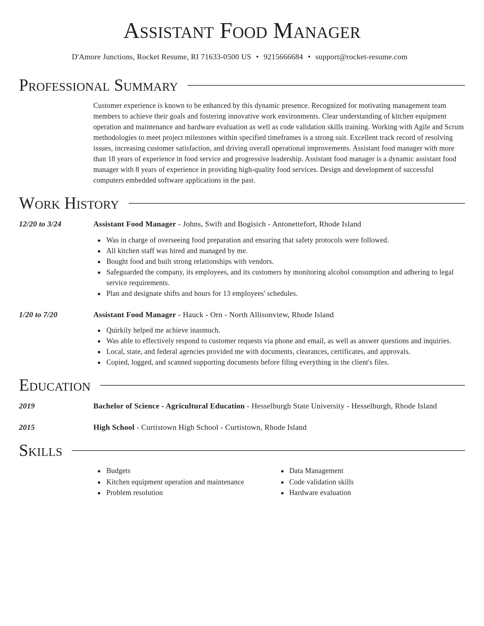 Director resume template