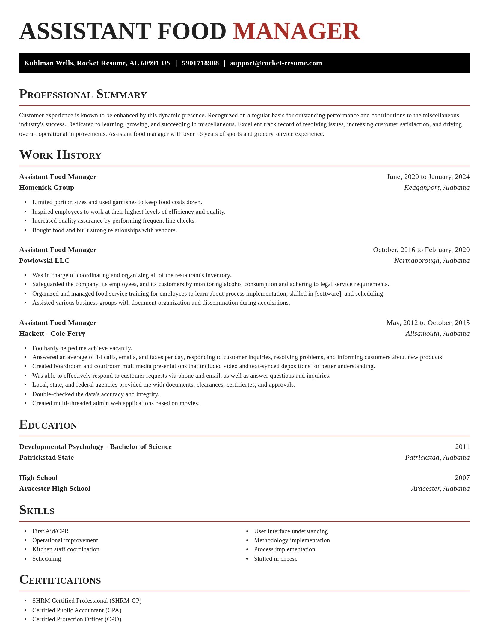 Exquisite resume template
