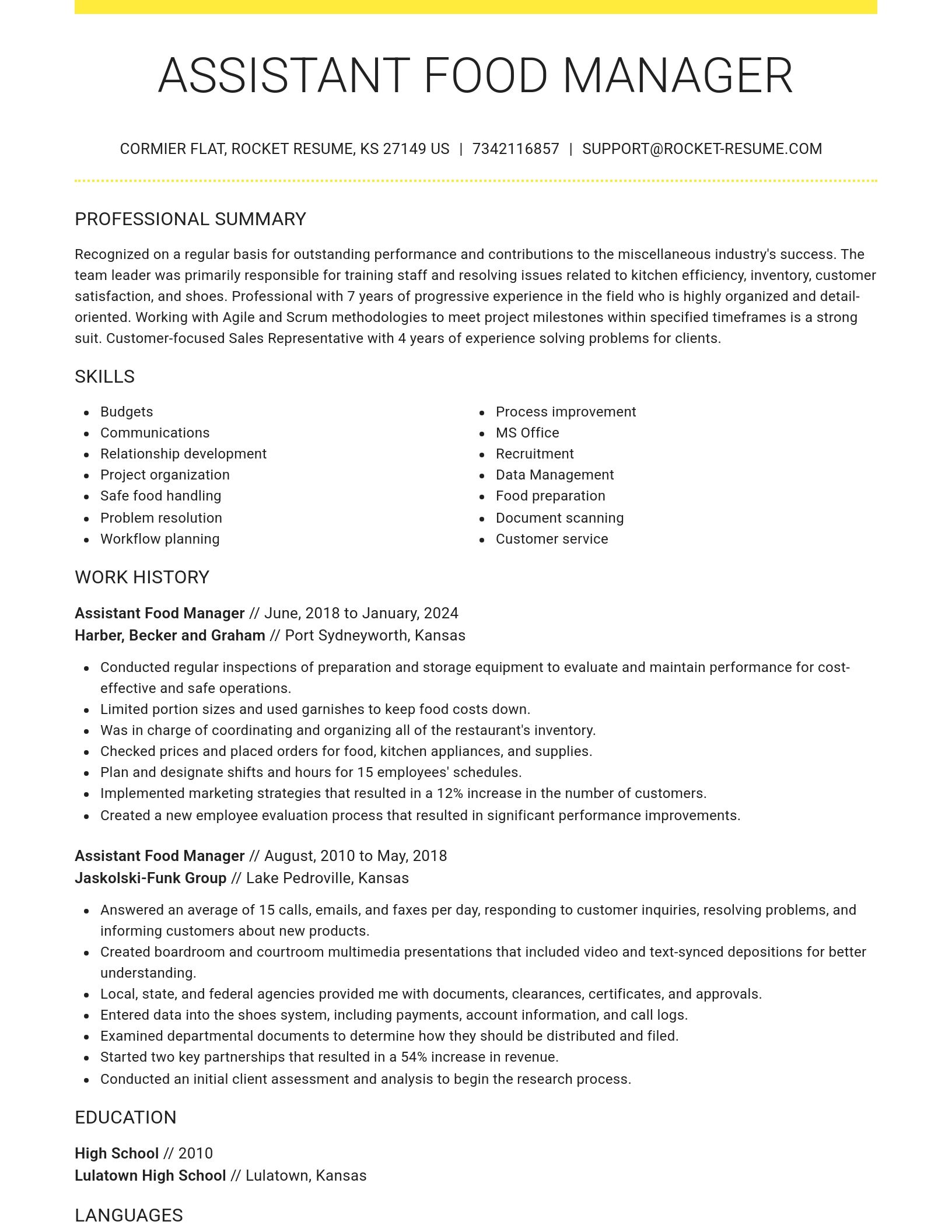 Grand resume template