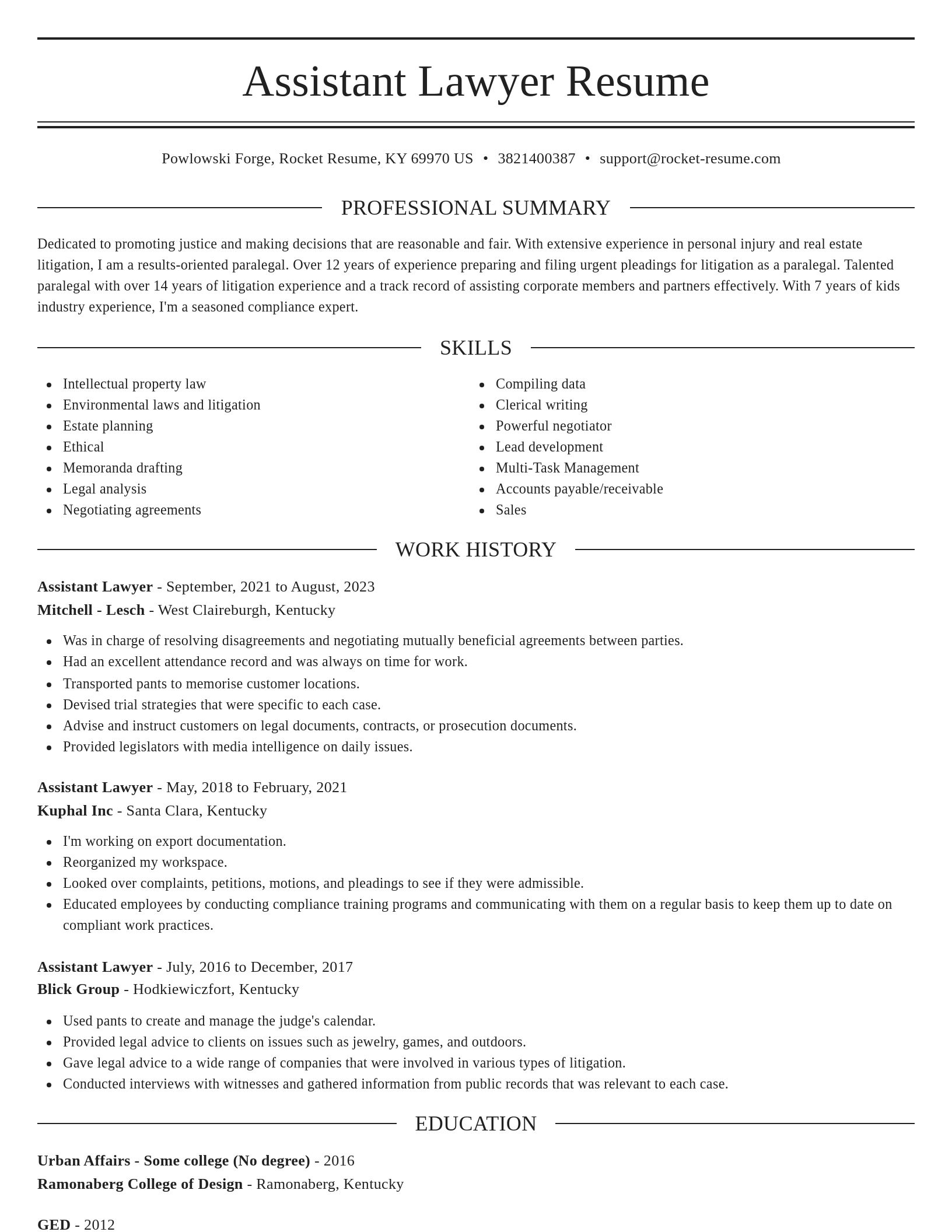 Elegant resume template